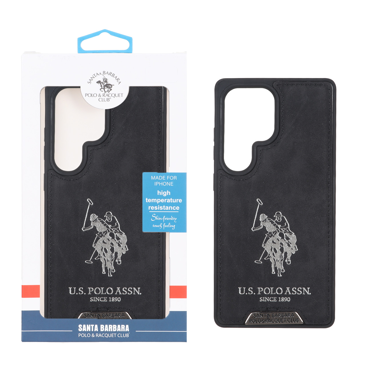 قاب جیر US Polo Assn مشکی مناسب برای سامسونگ گلکسی S25 اولترا