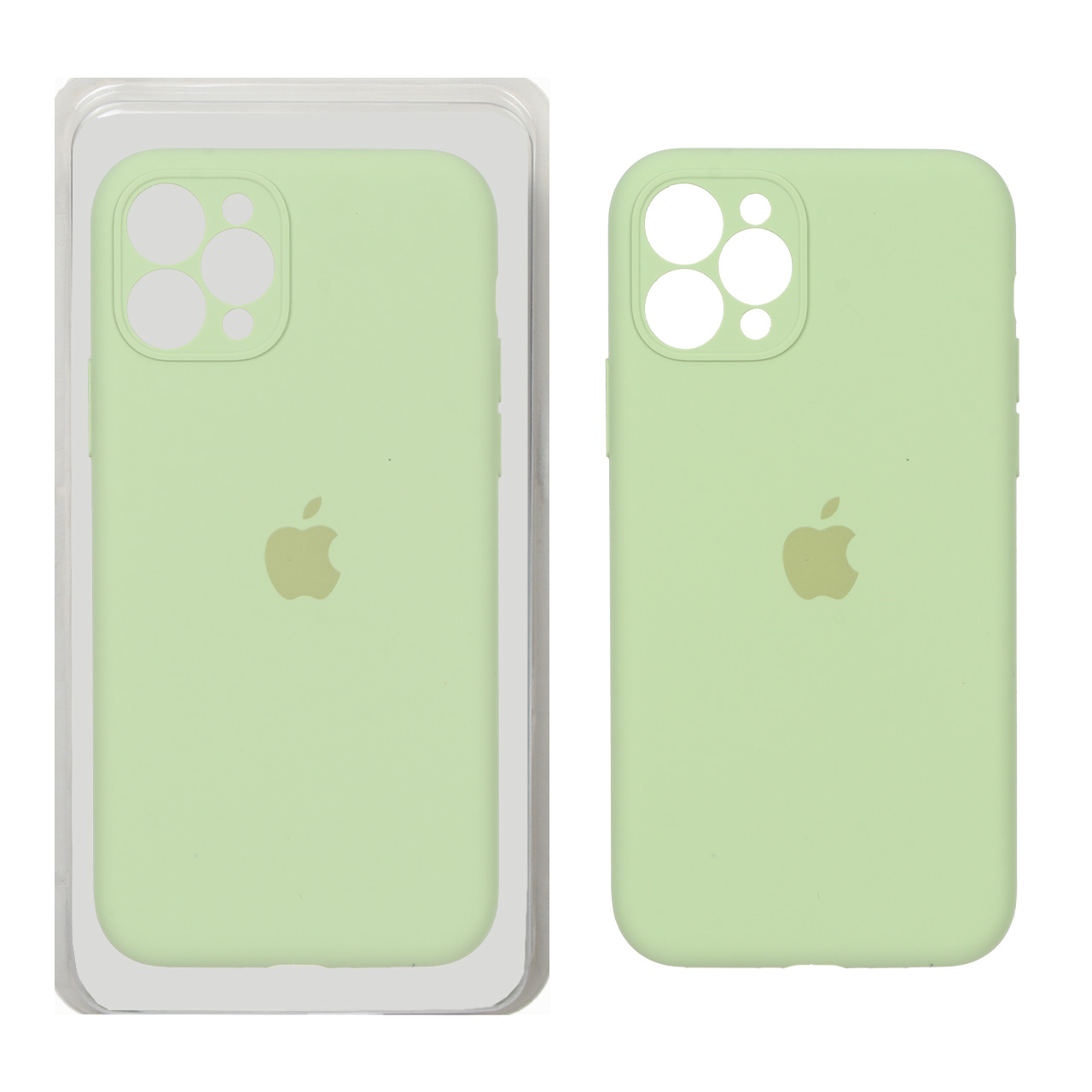 قاب سیلیکونی پاک کنی محافظ لنزدار اورجینال Apple iPhone 11 Pro - سبز روشن (پک اصلی)