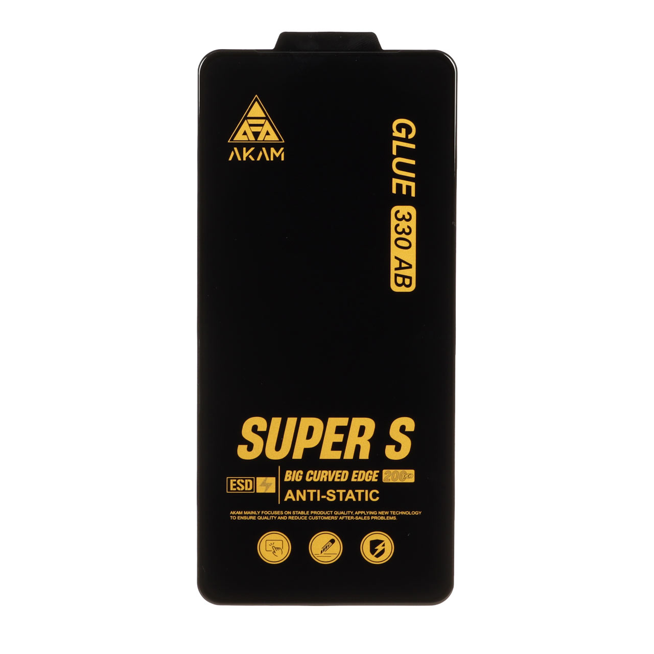 محافظ صفحه نمایش شیشه ای Full Cover Super S AKAM با چسب 330 مدل Samsung Galaxy A71 / A72 / A73 / M51 / M52 / M53 / M54 / M62 / Note 12 Pro 5G / Note 12 Pro Plus / Poco X5 Pro / Poco F5
