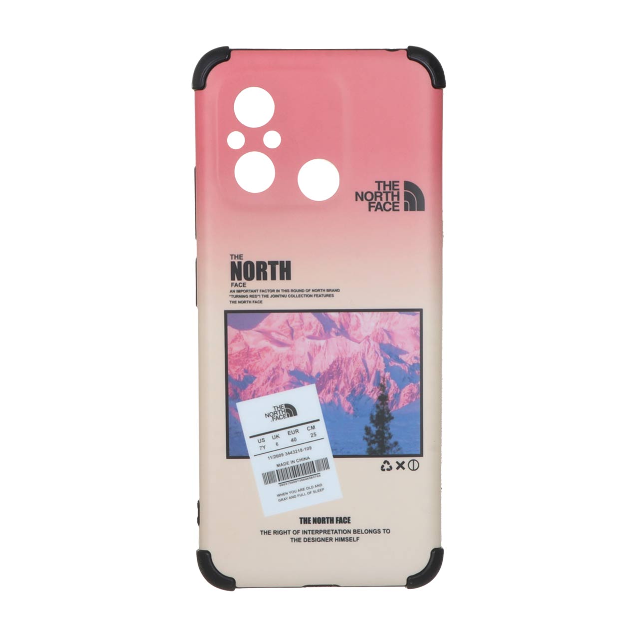 قاب طرح The North Face کوهستان بامپردار مناسب برای شیائومی ردمی 12 سی / ردمی 11 ای / پوکو سی 55