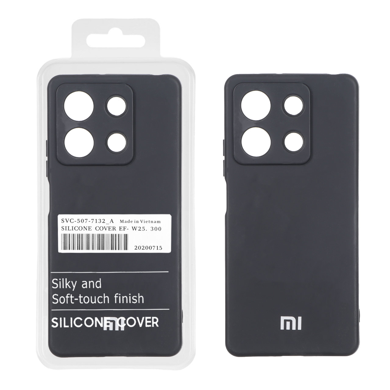 قاب نیو سیلیکون محافظ لنزدار RFF مدل Xiaomi Redmi Note 13 5G - مشکی (پک دار)