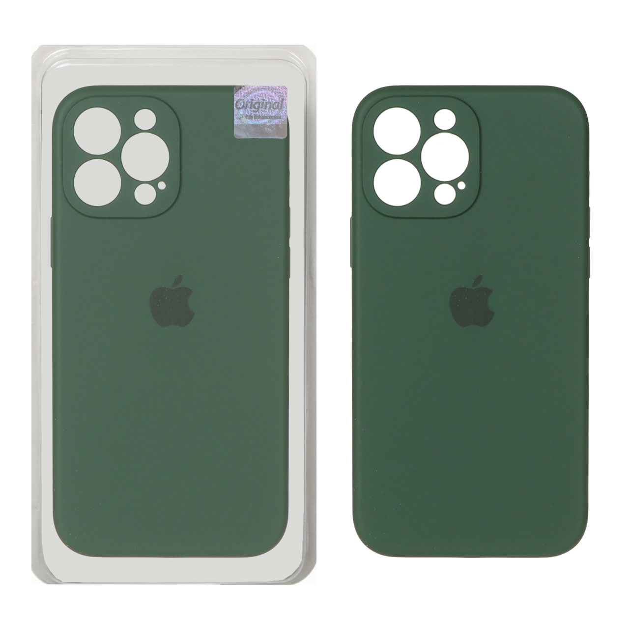 قاب سیلیکونی پاک کنی اورجینال Master Quality مدل Apple iPhone 13 Pro Max - سبز تیره (پک دار)