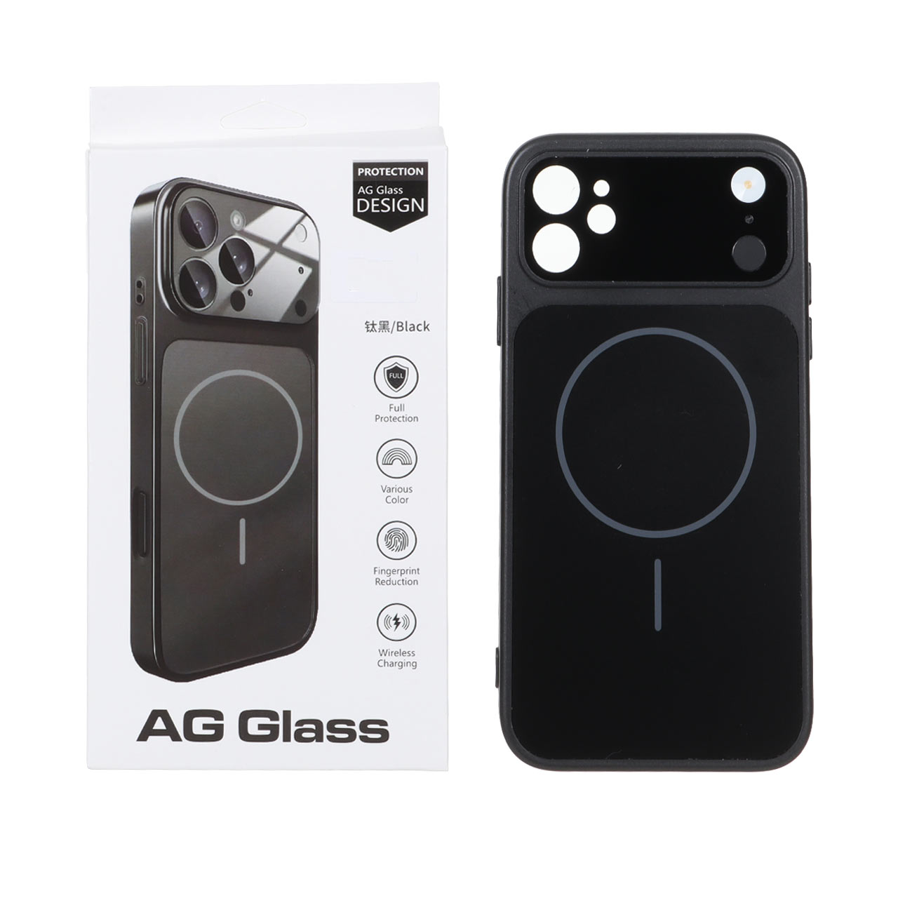 قاب AG Glass محافظ لنز برجسته شیشه ای مگ سیف مناسب برای آیفون 11