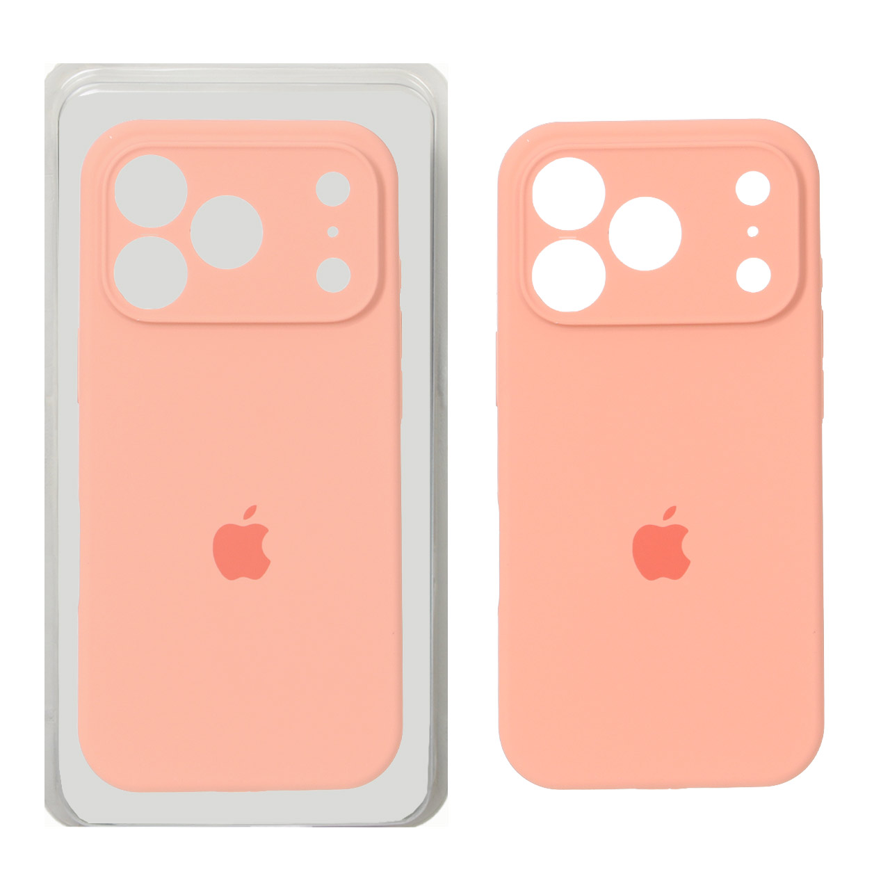 قاب سیلیکونی محافظ لنزدار اورجینال Apple iPhone 17 Pro گلبهی