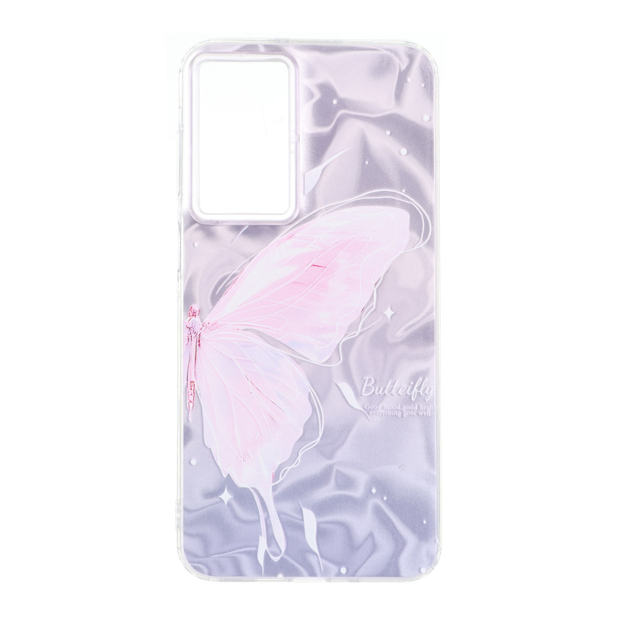 قاب طرح Silver Cloud پروانه ای مناسب برای سامسونگ گلکسی A17 و A26