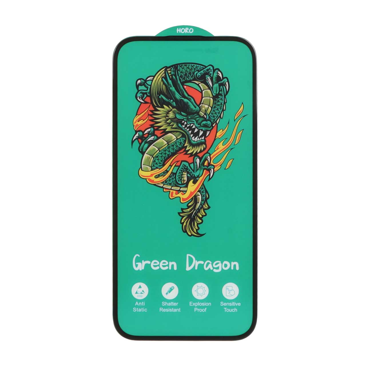 محافظ صفحه نمایش شیشه ای Full Cover Anti Static Horo مدل Apple iphone 16 / iPhone 15 / iPhone 14 Pro (بدون پک)