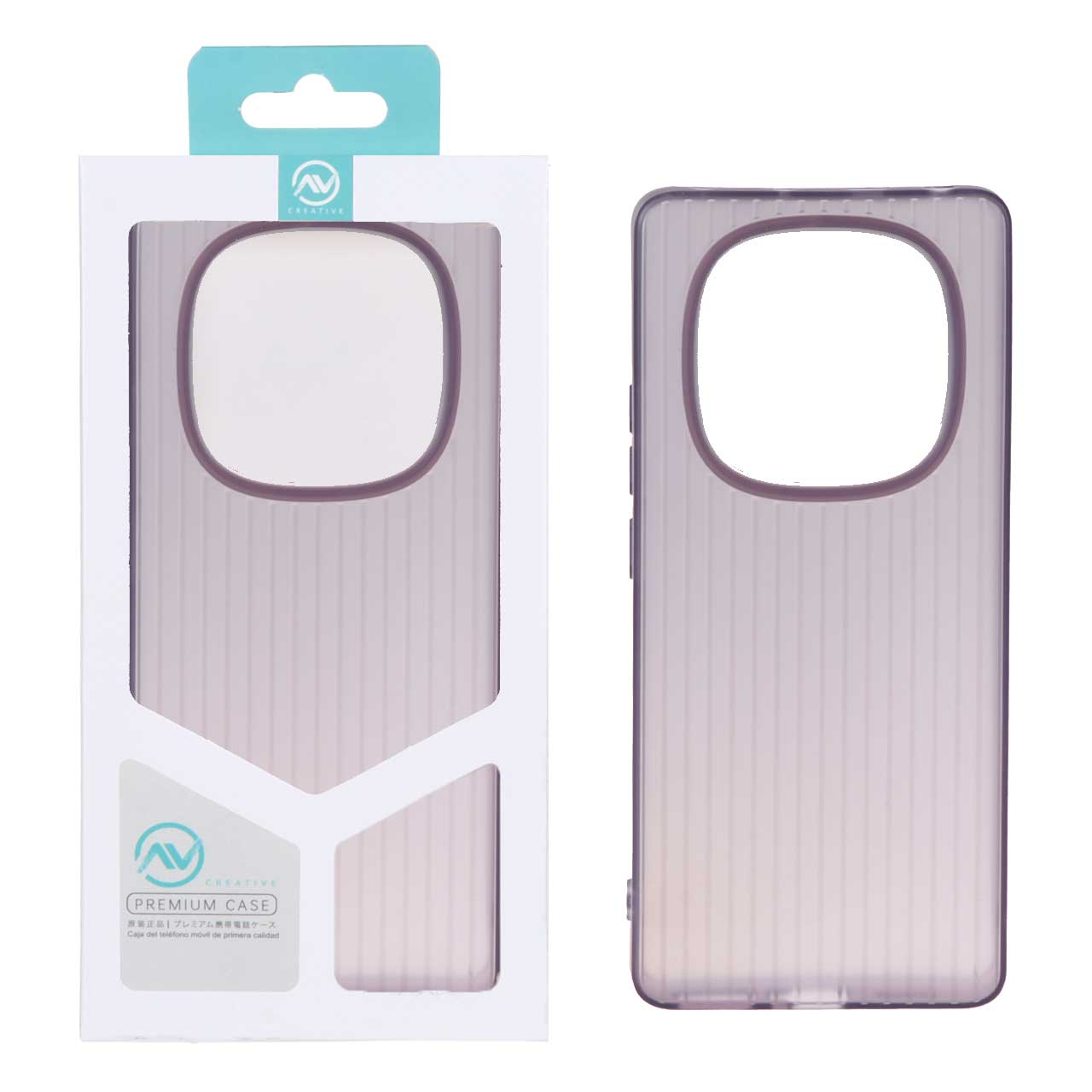 قاب طرح Line Case ژله‌ای بنفش مناسب برای شیائومی ردمی نوت ۱۴ پرو 4G