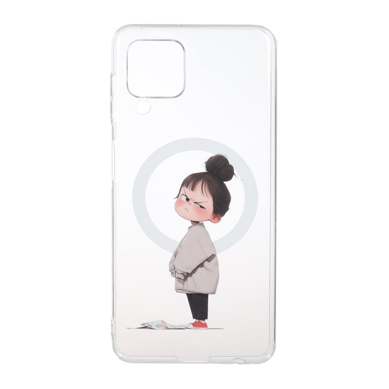 قاب Cute Girl طرح مگ سیف کریستالی مناسب برای سامسونگ گلکسی A22 4G / M32 4G / F22