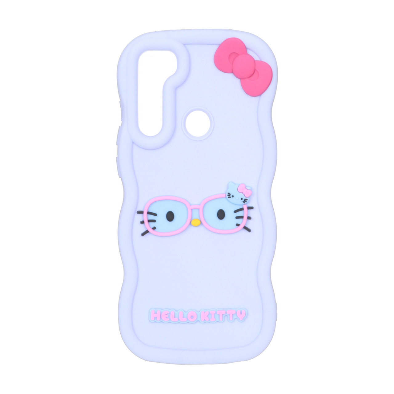 قاب سیلیکونی کنگره ای طرح Hello Kitty عینکی مناسب برای شیائومی ردمی نوت 8