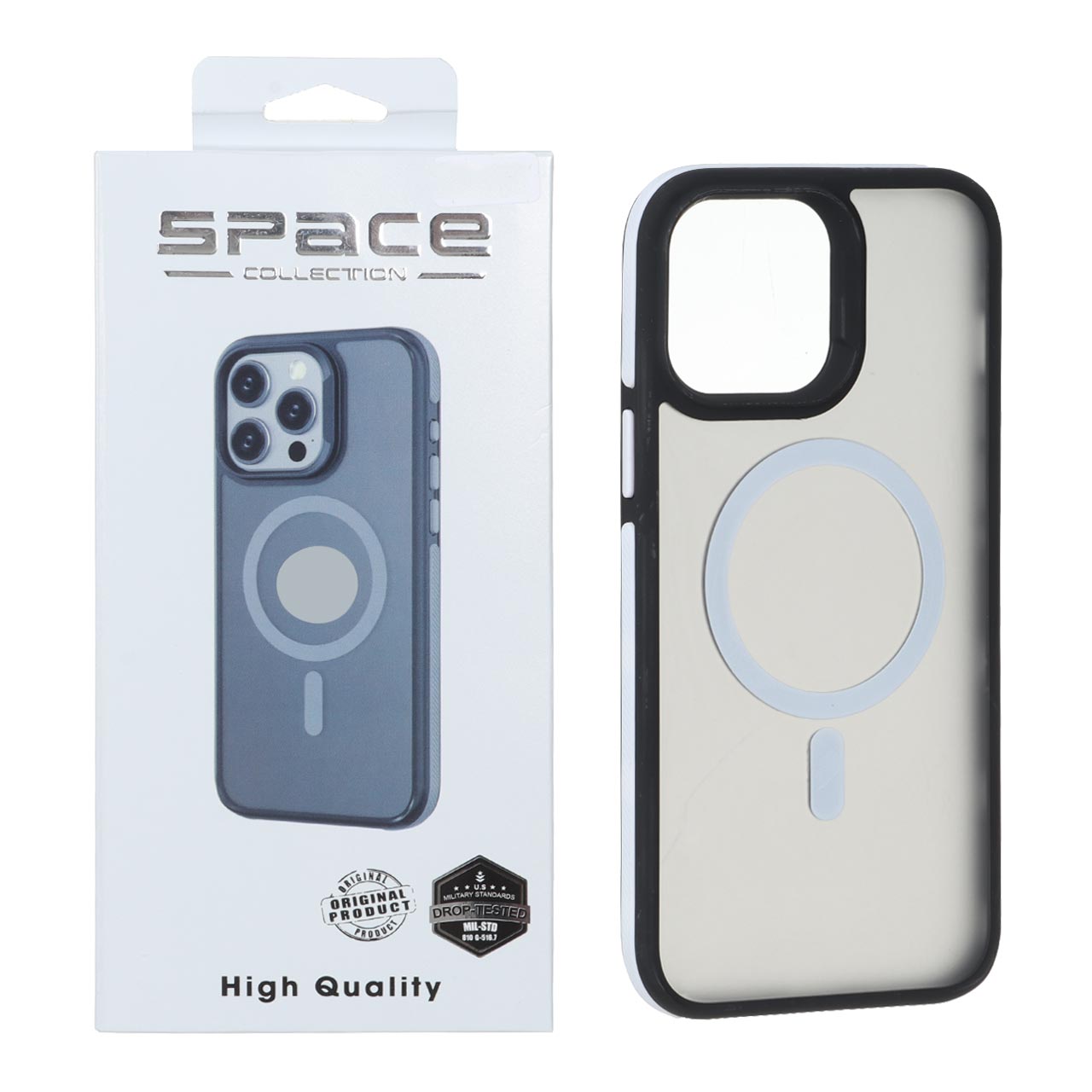 قاب Space مات مگ سیف دور هاشور مناسب برای آیفون 13 پرو مکس