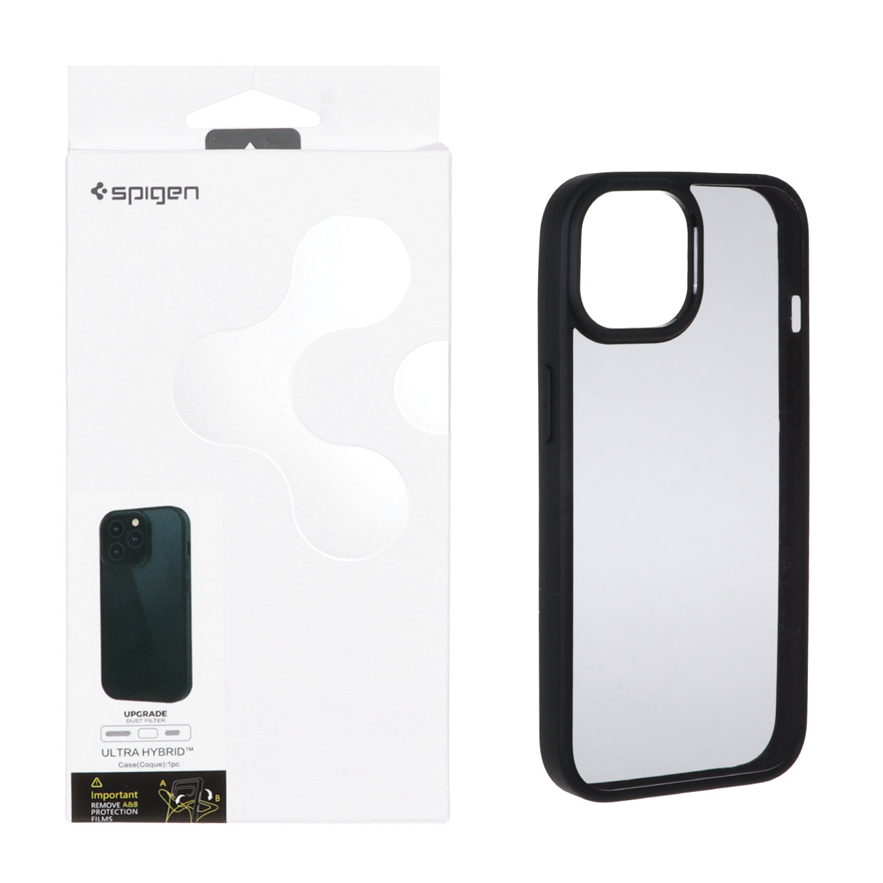 قاب اورجینال Spigen با توری اسپیکر فلزی Apple iPhone 15 / iPhone 14 / iPhone 13 - مشکی