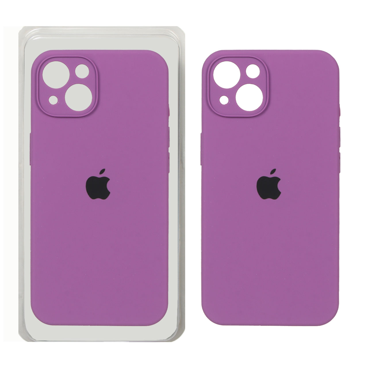 قاب سیلیکونی پاک کنی اورجینال ++A مدل Apple iPhone 13 / iPhone 14 - ارغوانی (پک دار)