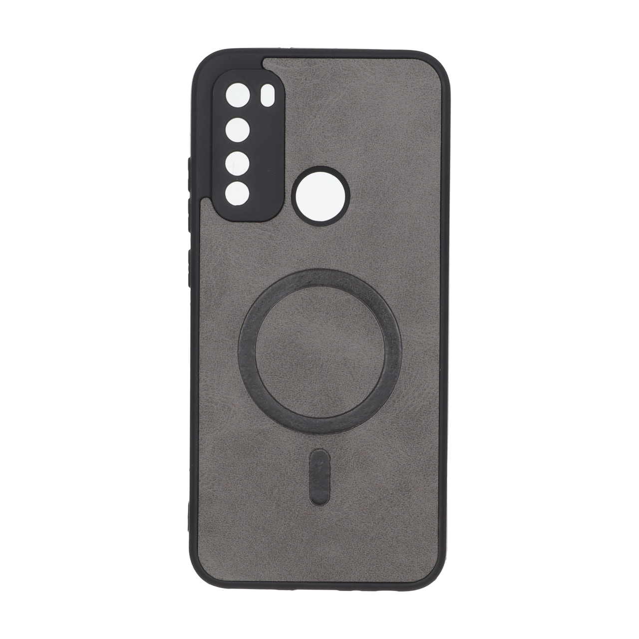 قاب چرمی طرح مگ سیف محافظ لنزدار مناسب برای شیائومی Redmi Note 8