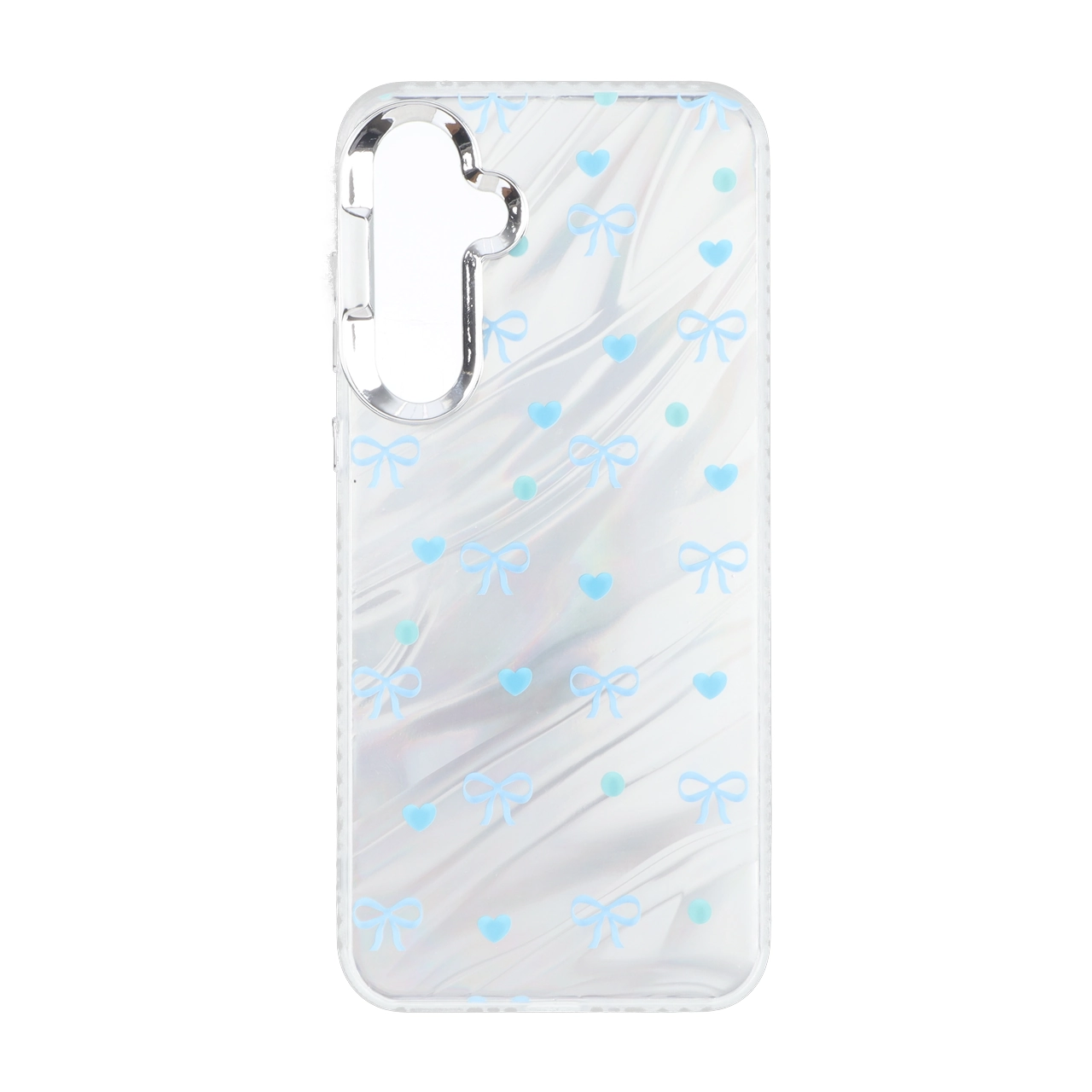 قاب Pucker هفت رنگ دور ژله ای مات لنز کروم Samsung Galaxy A35 / A55 - طرح 18