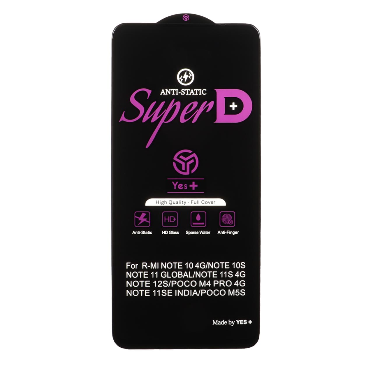 محافظ صفحه نمایش شیشه ای Super D Anti Static Yes Plus مناسب برای شیائومی و پوکو