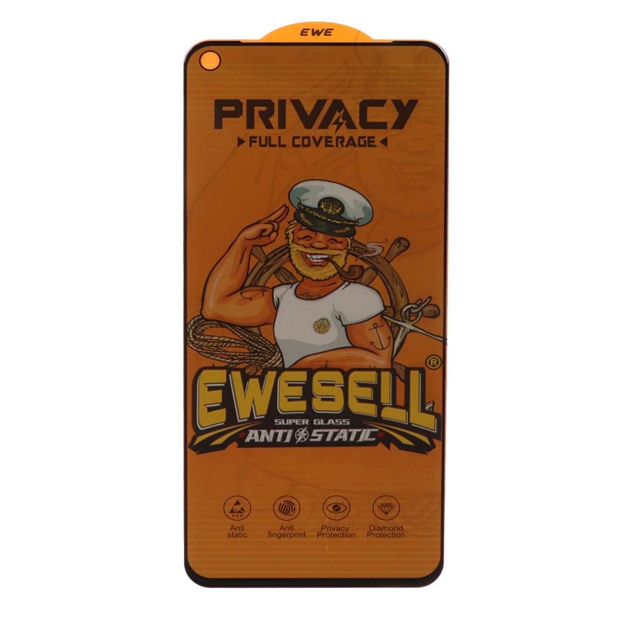 محافظ صفحه نمایش شیشه ای Full Cover Ewesell Anti Static Privacy مدل Samsung Galaxy A21S / F52