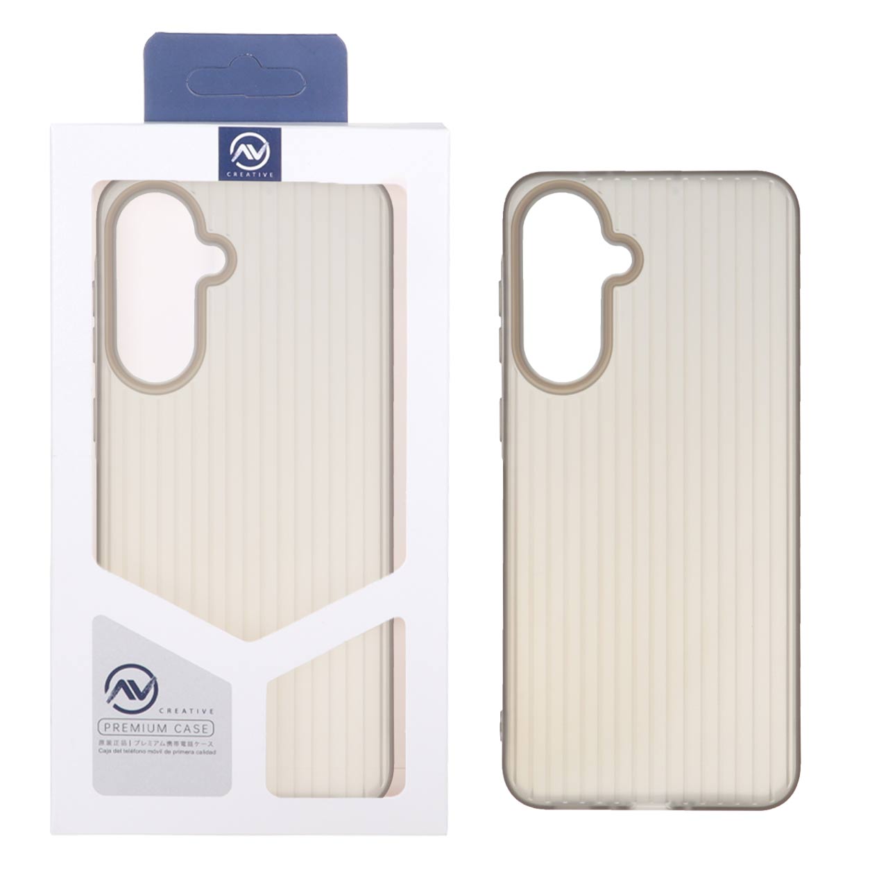 قاب ژله‌ای طرح Line Case راه‌راه خاکستری مناسب برای سامسونگ گلکسی A56 و A36