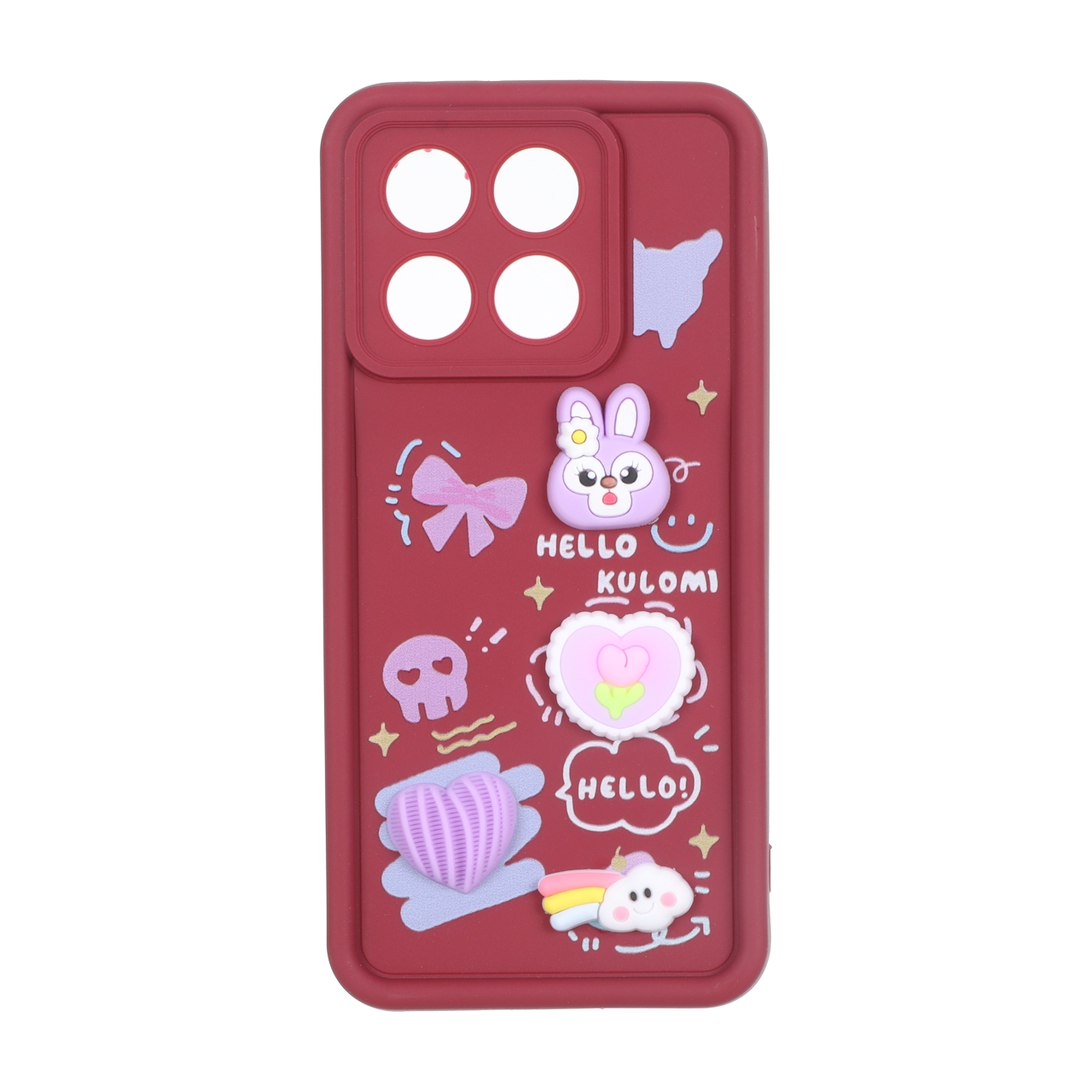 قاب Solid Case عروسک برجسته Baby مدل Xiaomi Poco X6 Pro 5G / Redmi K70E - زرشکی - MPS