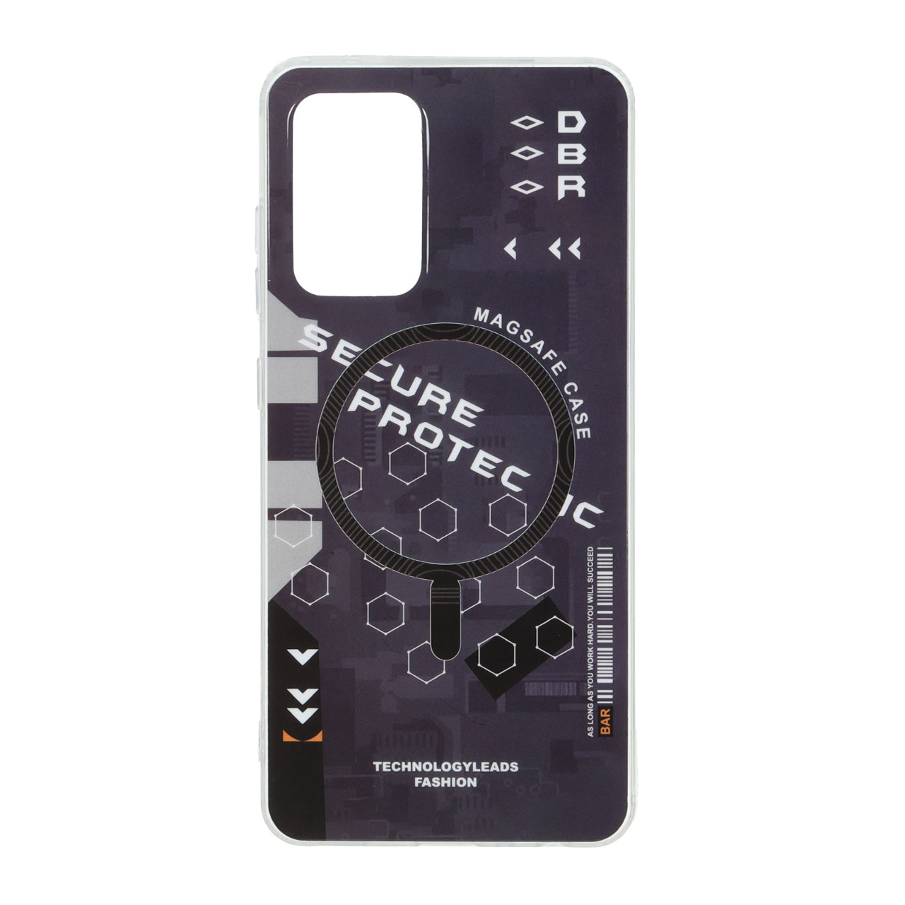 قاب طرح Cyber-Tech Secure Protec دور ژله ای پشت براق مناسب برای سامسونگ گلکسی A52 و A52s