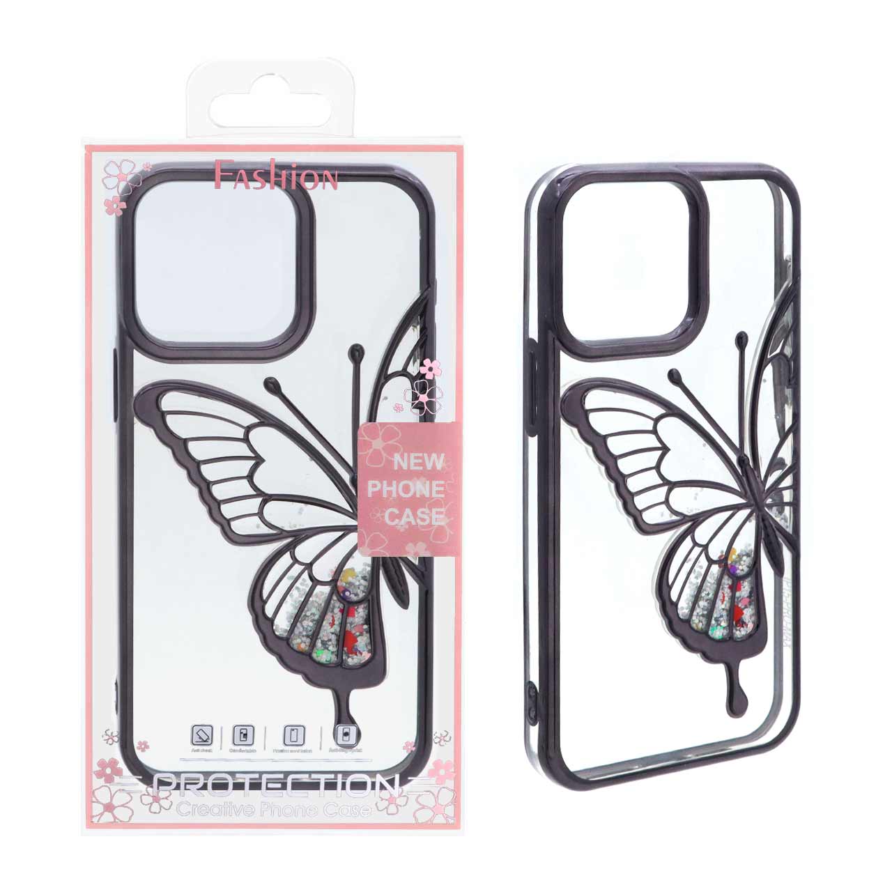 قاب طرح Butterfly آکواریومی مناسب برای آیفون 15 پرو مکس
