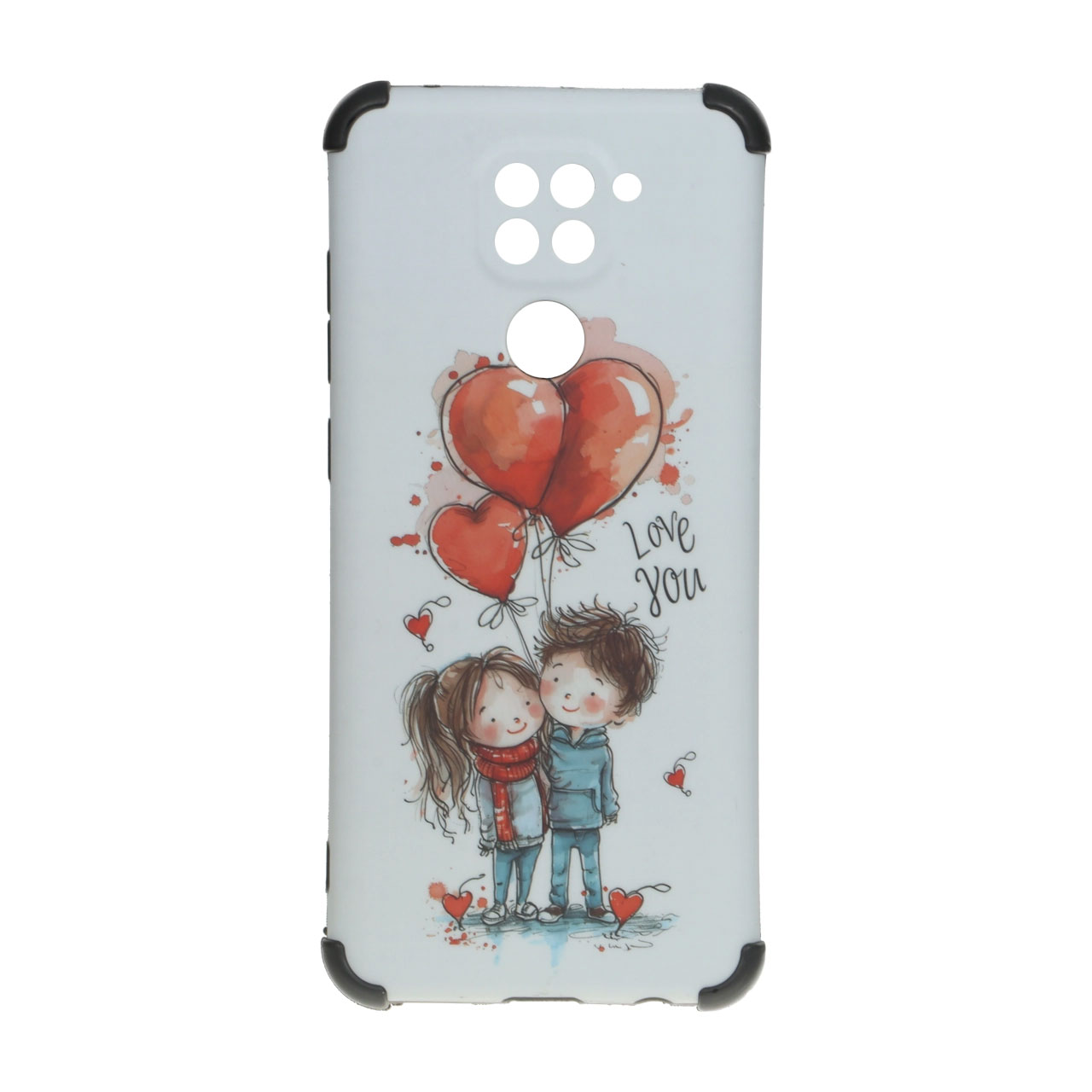 قاب طرح Love You (زوج عاشق) بامپردار مناسب برای شیائومی ردمی نوت 9 / ردمی 10X 5G / ردمی 10X پرو 5G