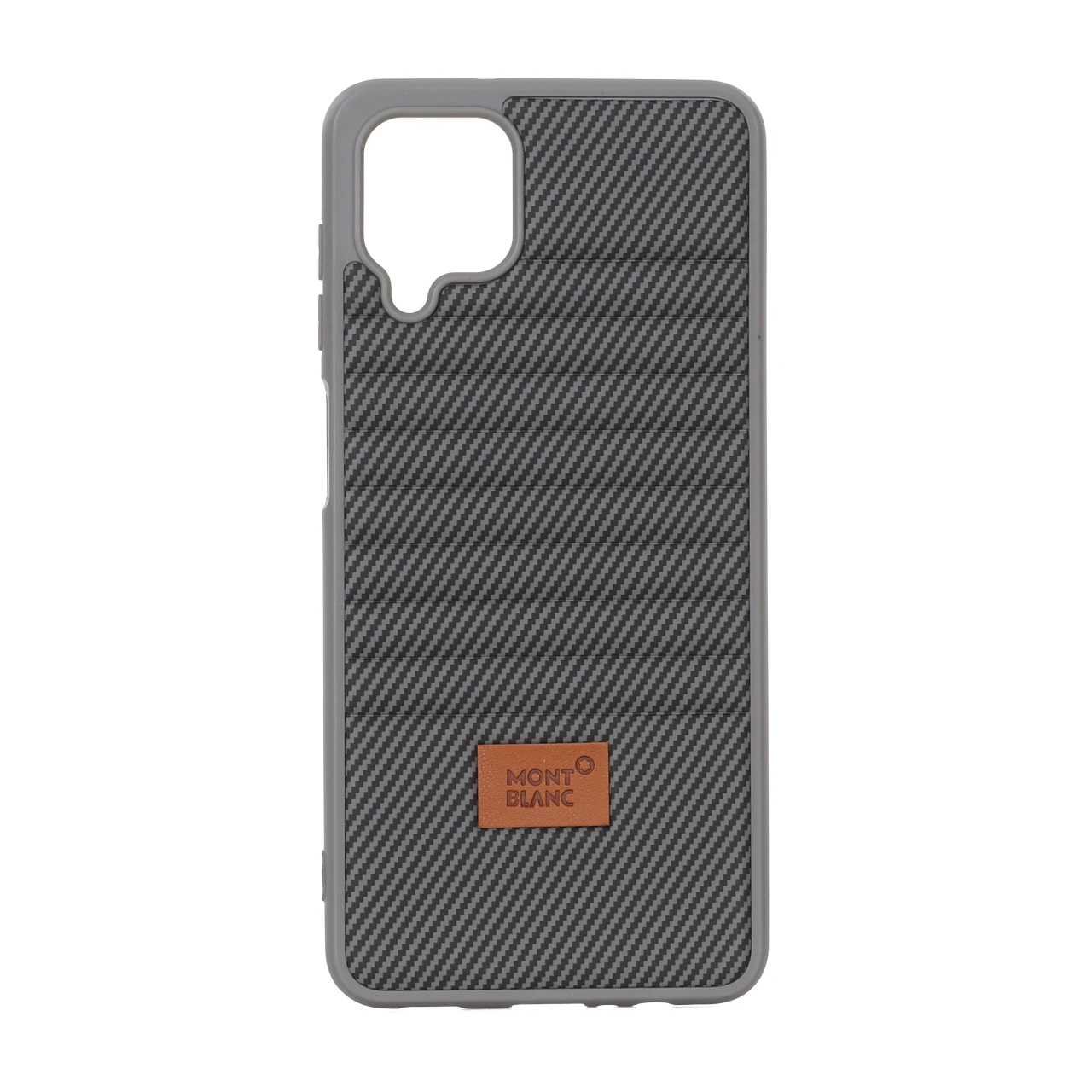 قاب Mont Blanc پافری طرح هاشور Samsung Galaxy A12 / M12 / F12 - خاکستری