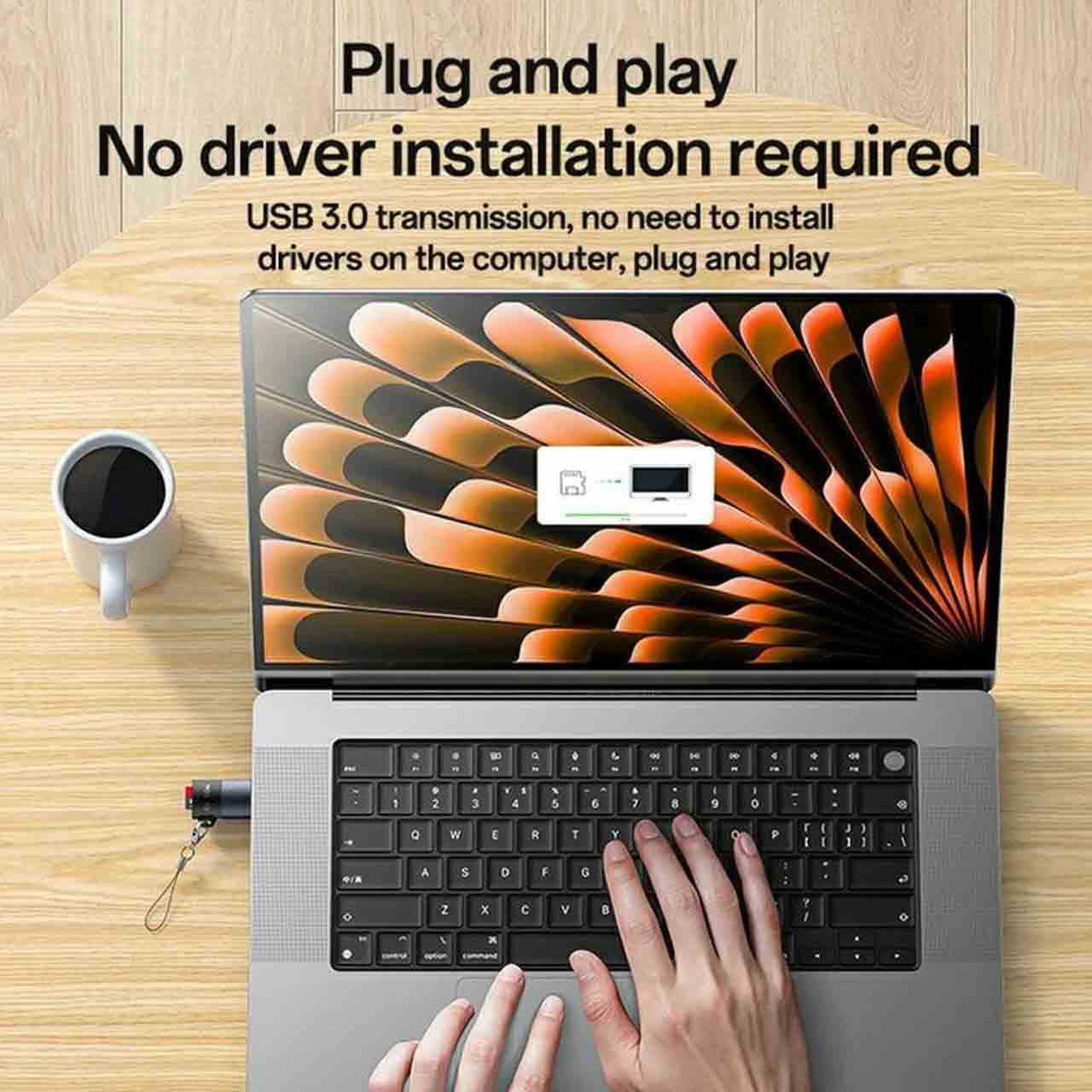 رم ریدر یسیدو مدل GS36 USB 3.0 با پشتیبانی از TF Card - رنگ خاکستری