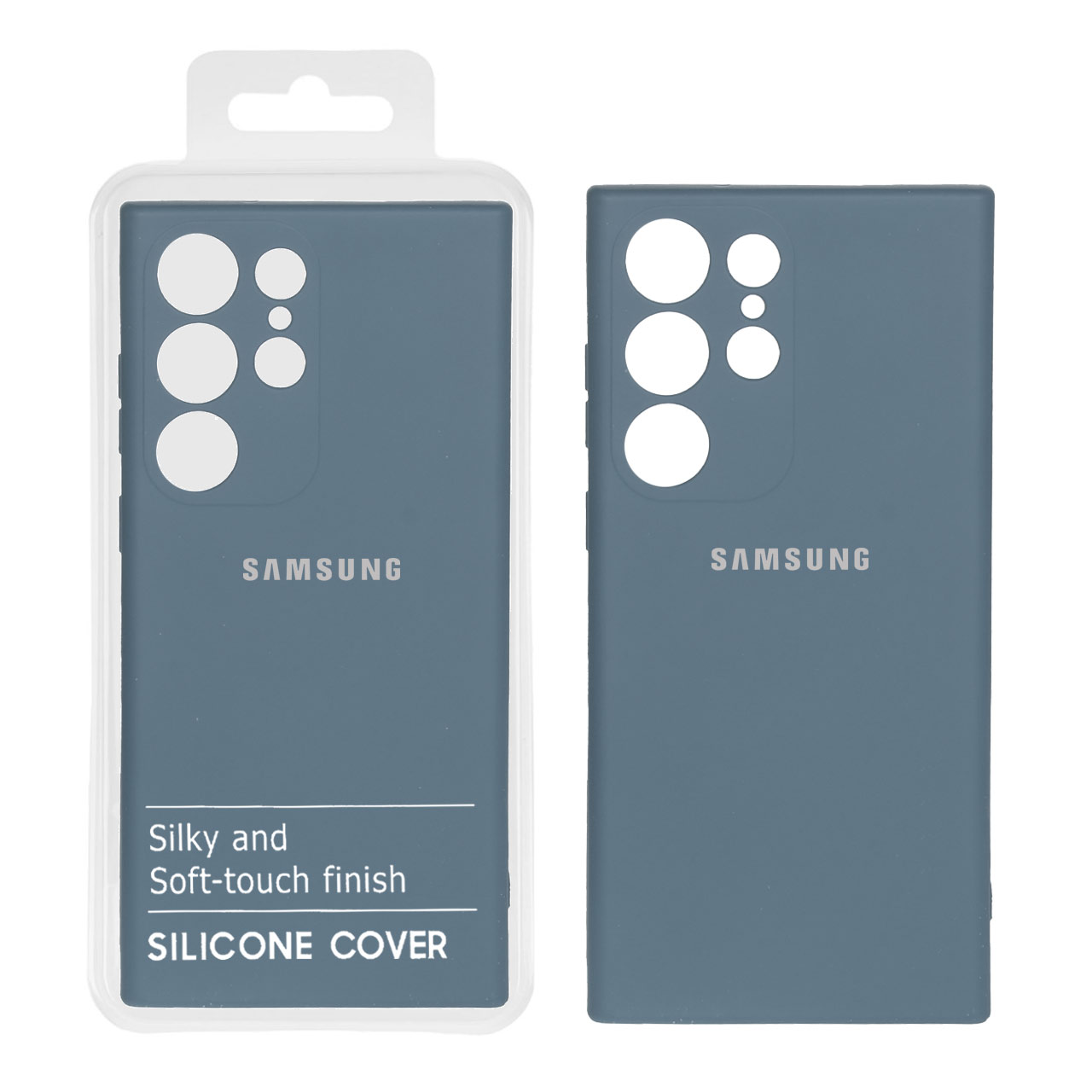 قاب نیو سیلیکون محافظ لنزدار RFF مدل Samsung Galaxy S23 Ultra - آبی فیلی (پک دار)