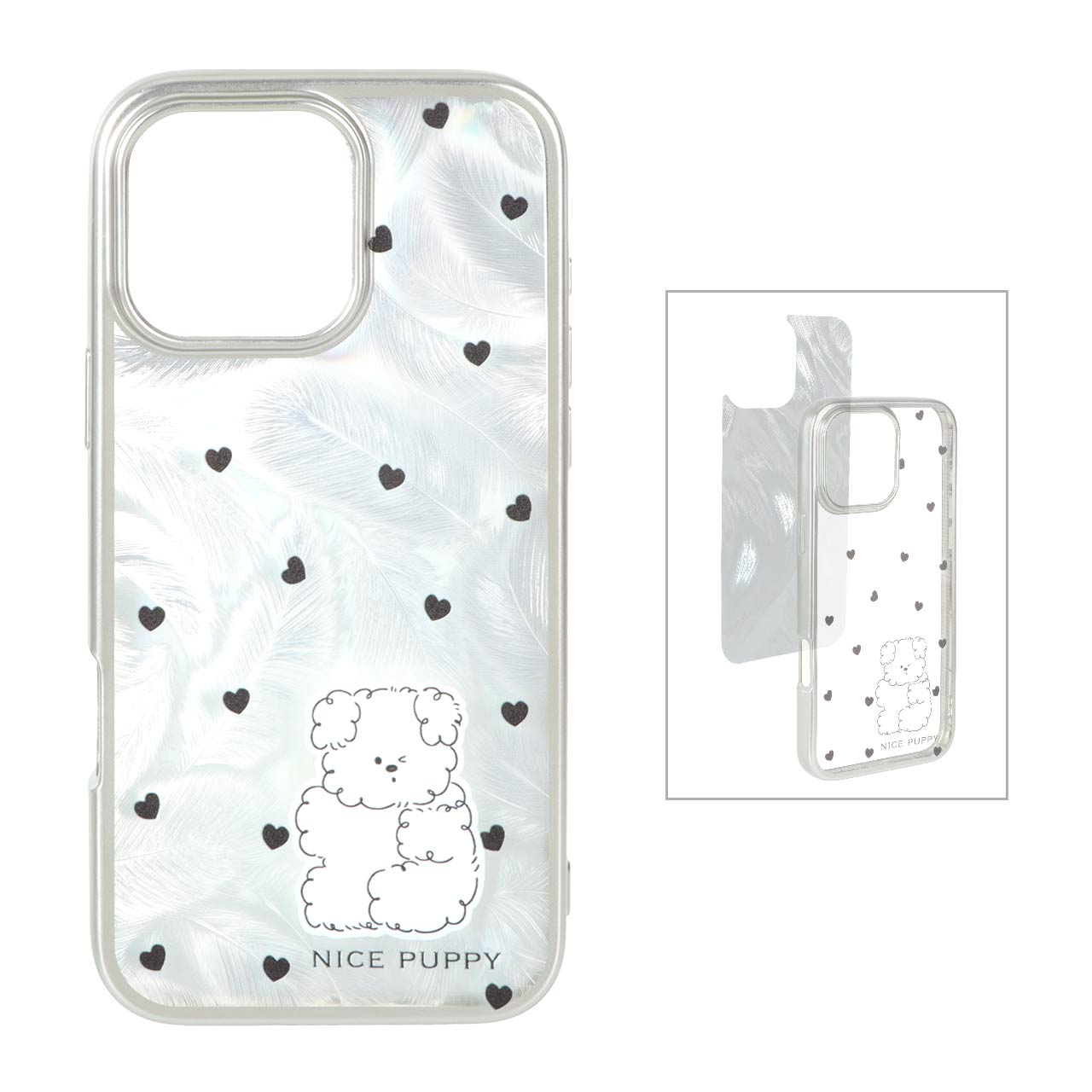 قاب ژله ای طرح دار سیلور Apple iPhone 16 Pro Max - کد 103