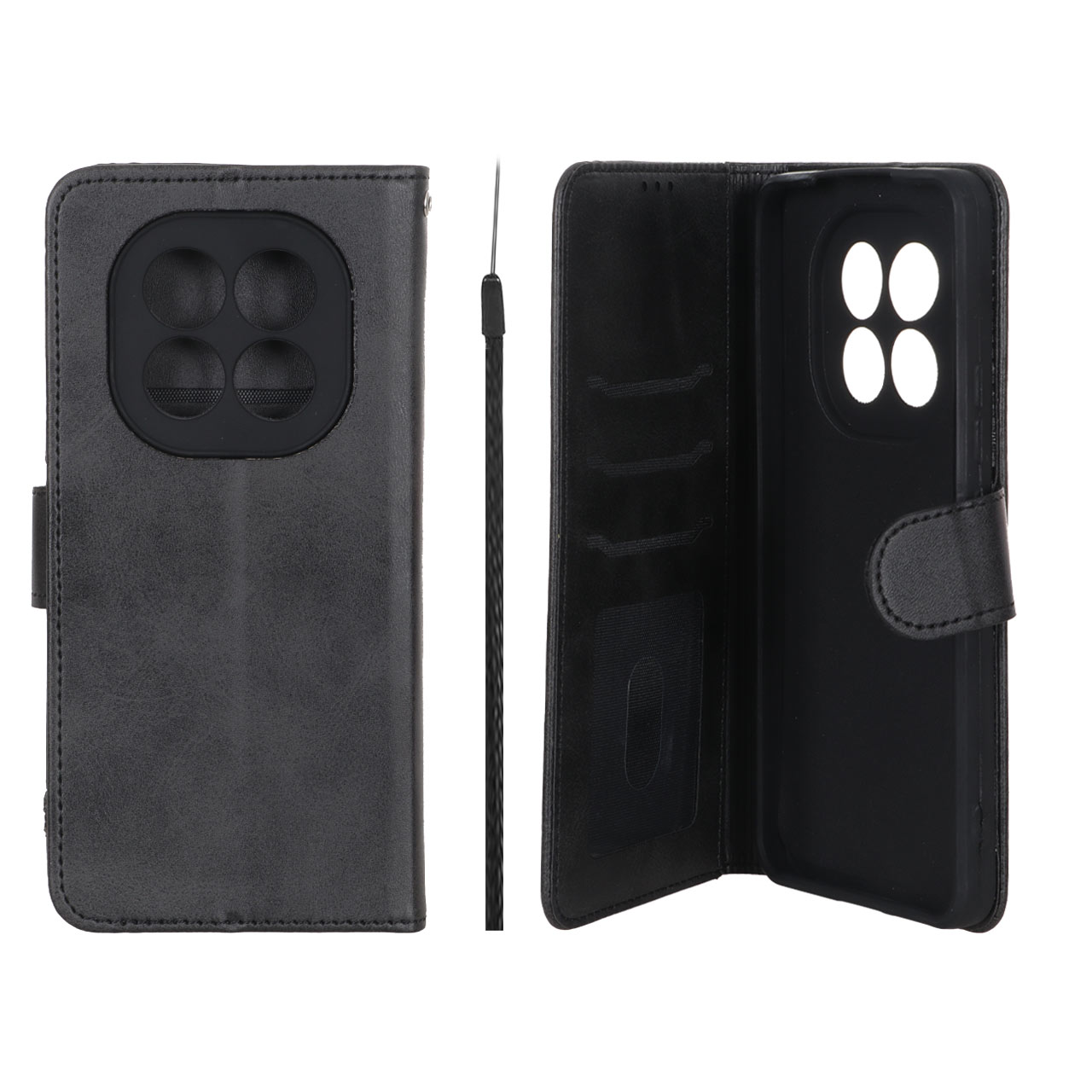 کیف موبایل مگنتی Crystal با داخل مخمل مناسب برای شیائومی ردمی نوت ۱۵ پرو 4G مشکی