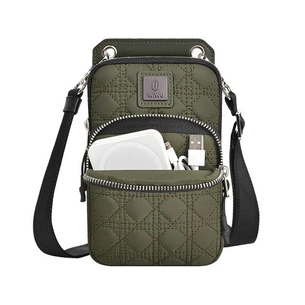 کیف رودوشی Wiwu مدل Mini - Crossbody - سبز