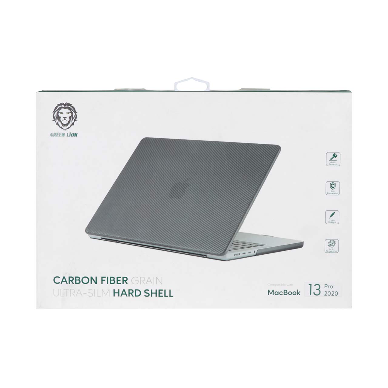 کاور MacBook Pro 2020 13 اینچ Green Lion مدل Carbon Fiber Grain GNCFM13P20BK - مشکی