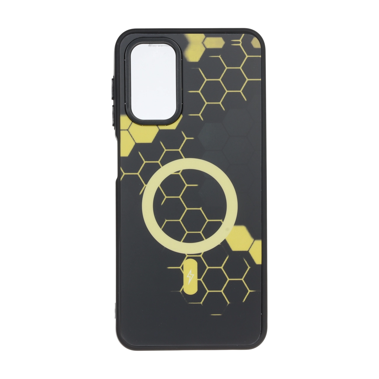 قاب طرح مگ سیف Hexagon زرد مناسب برای سامسونگ گلکسی A13 4G / A13 5G / A04s / M13 4G / M23 / F13