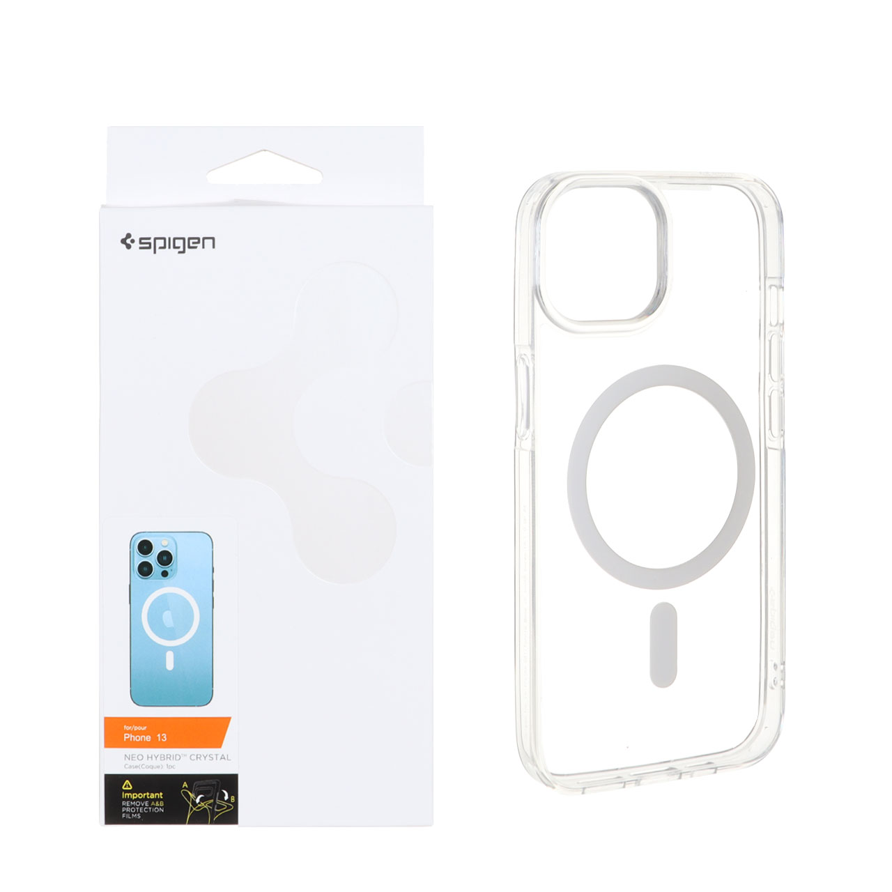 قاب اورجینال Spigen مدل Neo Hybrid شفاف مگ‌سیف مناسب برای آیفون 13 و آیفون 14