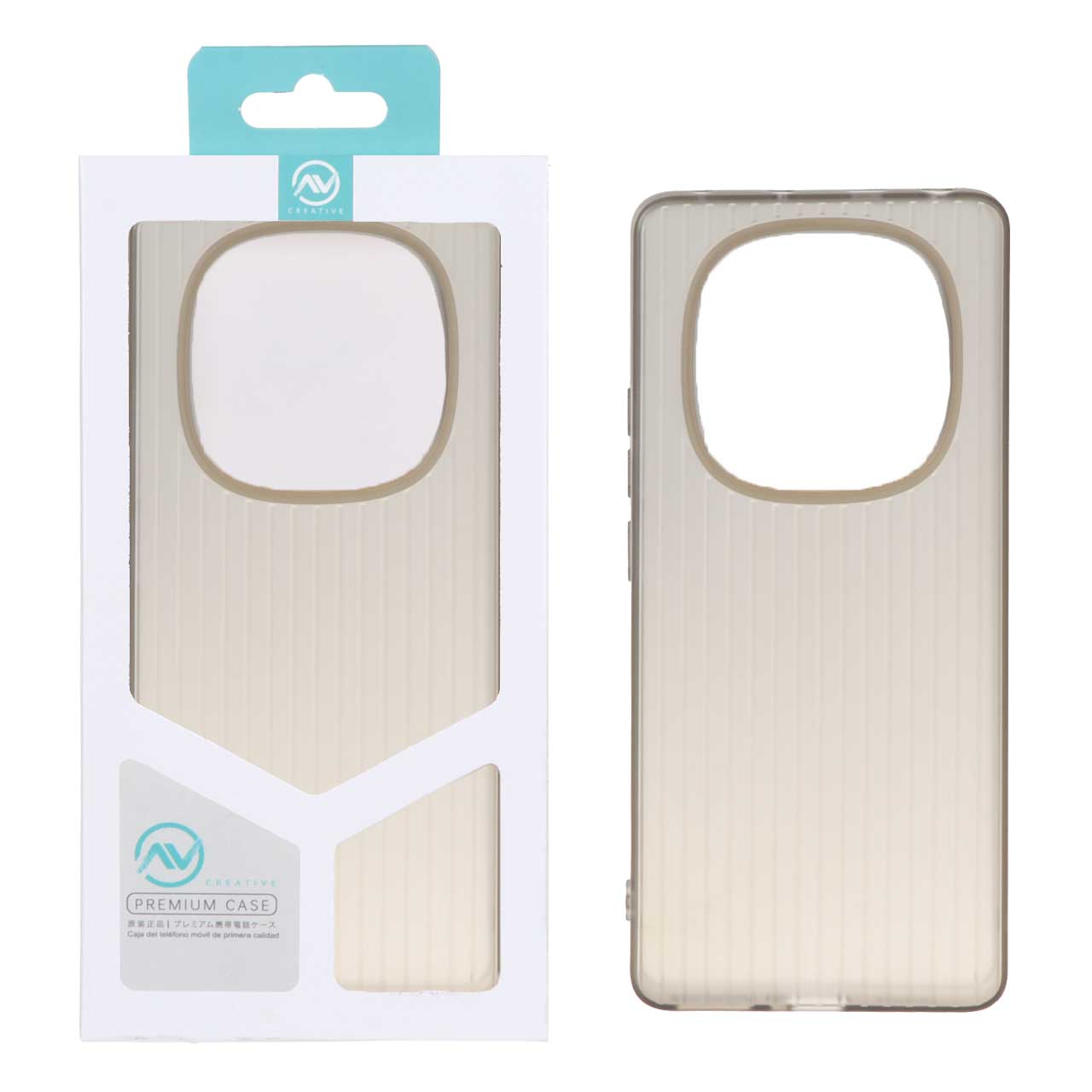 قاب طرح Line Case ژله‌ای خاکستری مناسب برای شیائومی ردمی نوت 14 پرو 4G