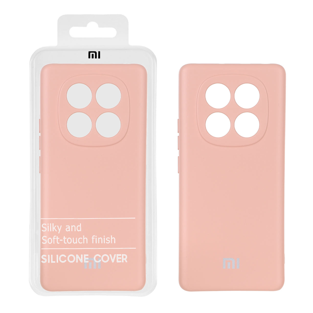 قاب نیو سیلیکون محافظ لنزدار RFF مدل Xiaomi Redmi Note 14 Pro 4G - کرم نارنجی (پک دار)