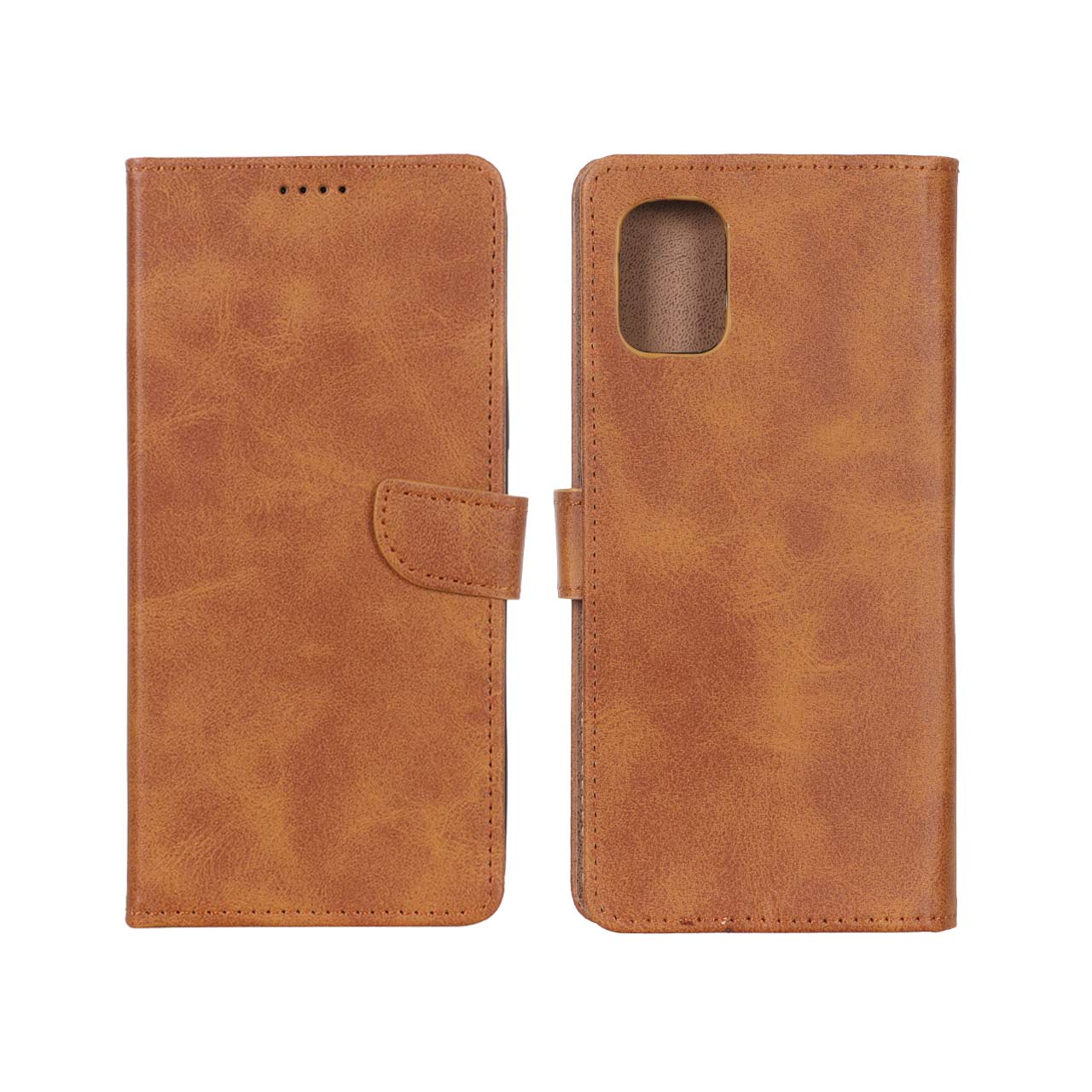 کیف چرمی مگنتی مناسب برای سامسونگ گلکسی A51 و M40s رنگ عسلی