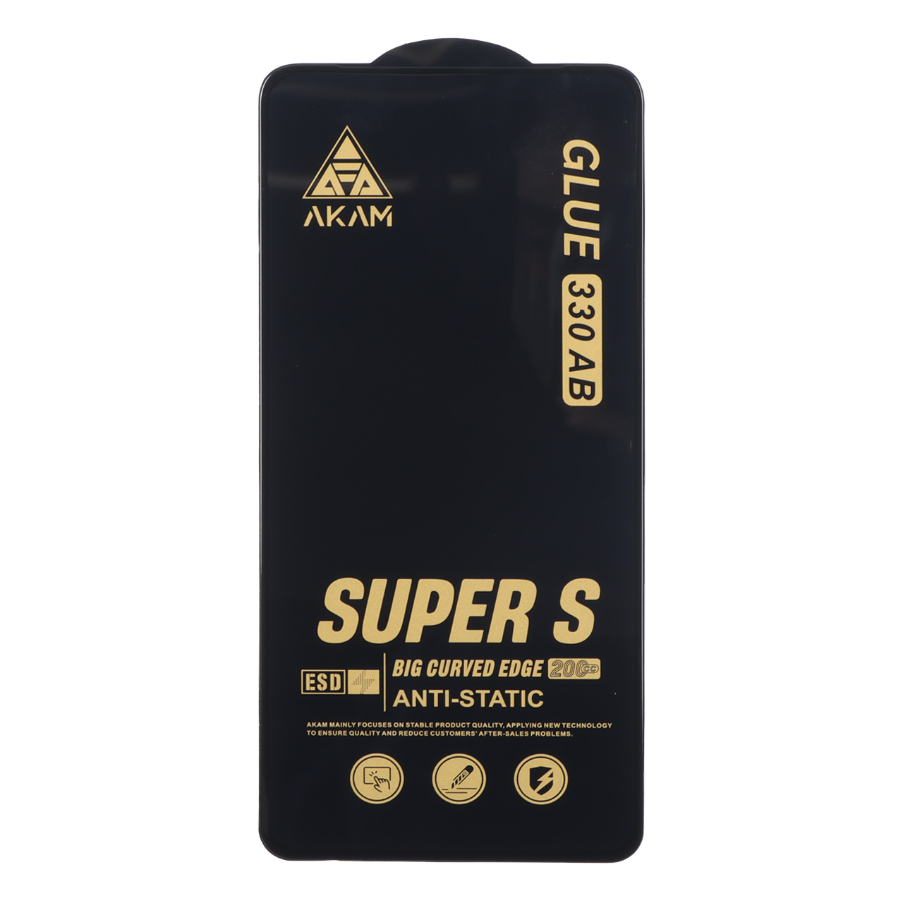 محافظ صفحه نمایش شیشه ای Full Cover Super S AKAM با چسب 330 مدل Xiaomi Redmi Note 13 4G / Poco M7 Pro 5G