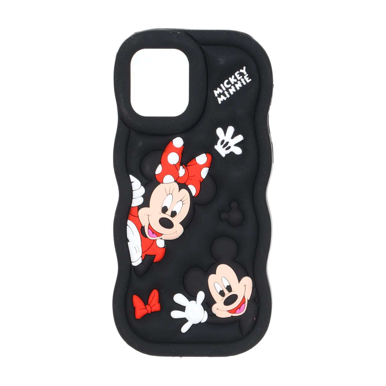 قاب سیلیکونی کنگره ای طرح Mickey Minnie برجسته فانتزی مناسب برای آیفون ۱۲ پرو و آیفون ۱۲