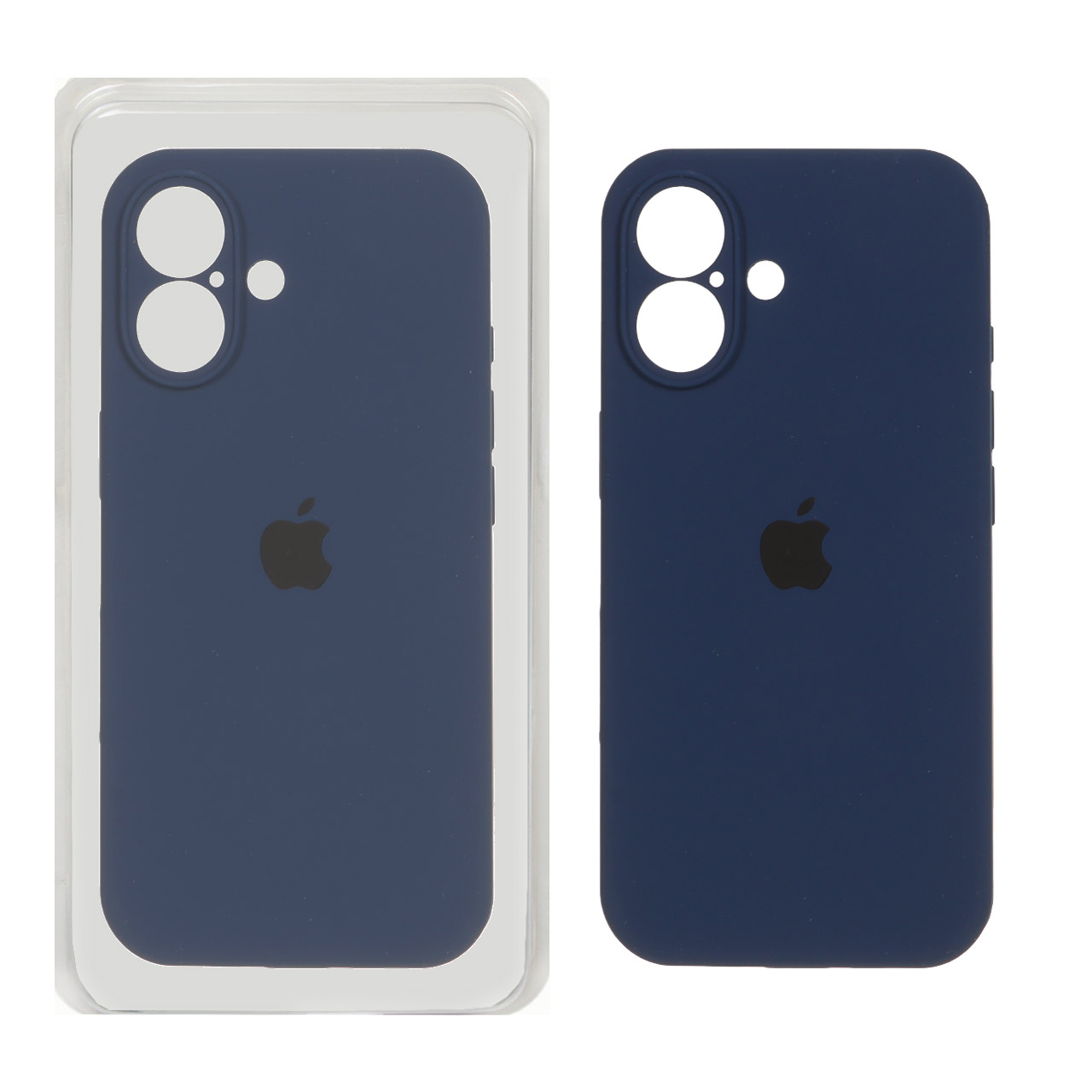 قاب سیلیکونی محافظ لنزدار اورجینال Apple iPhone 17 سرمه‌ای (NTC)