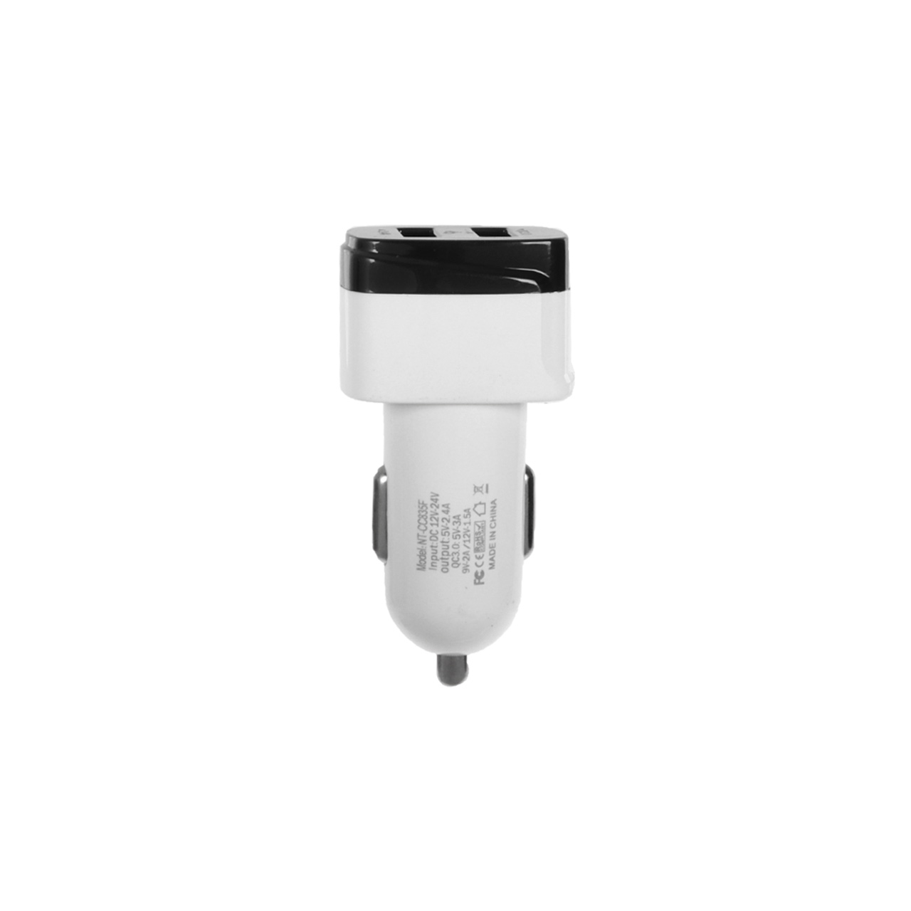 شارژر فندکی فست دو پورت Nitu مدل NT-CC835F به همراه کابل شارژ Type-C - سفید
