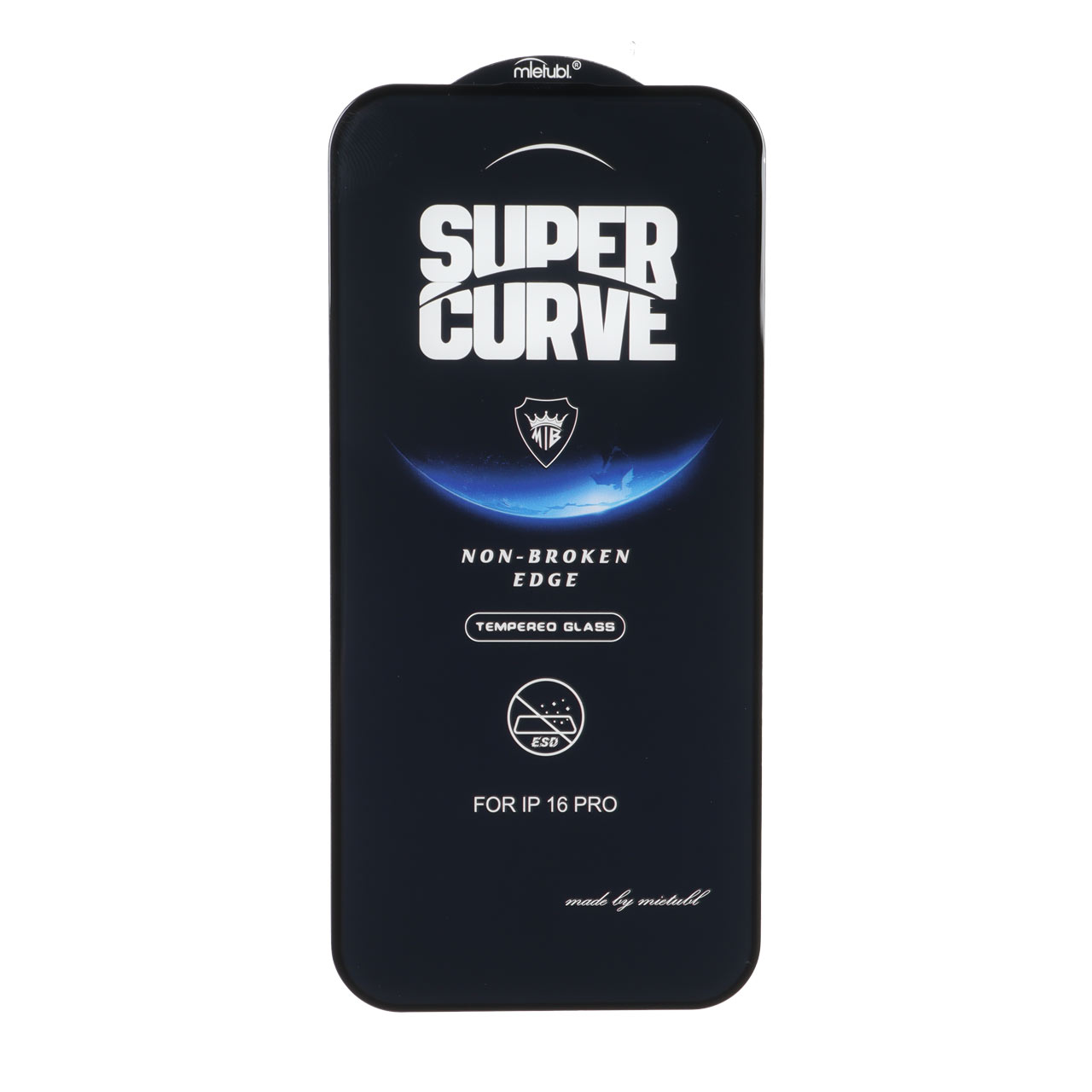 محافظ صفحه نمایش شیشه ای فول کاور ESD SUPER CURVE Mietubl مدل NTC مناسب برای آیفون 17 و آیفون 16 پرو