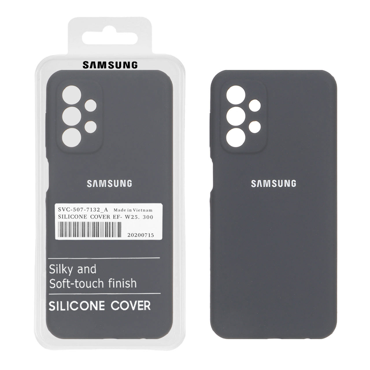 قاب سیلیکونی پاک کنی اورجینال درجه یک Samsung Galaxy A23 - خاکستری (پک دار)