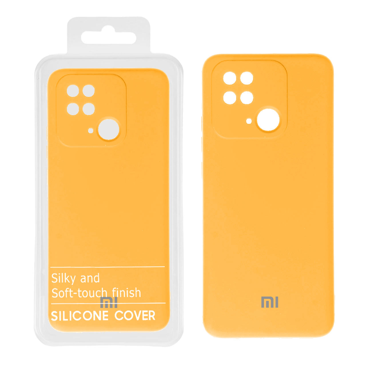 قاب نیو سیلیکون محافظ لنزدار RFF مدل Xiaomi Redmi 10C / Poco C40 - زرد کد7 (پک دار)