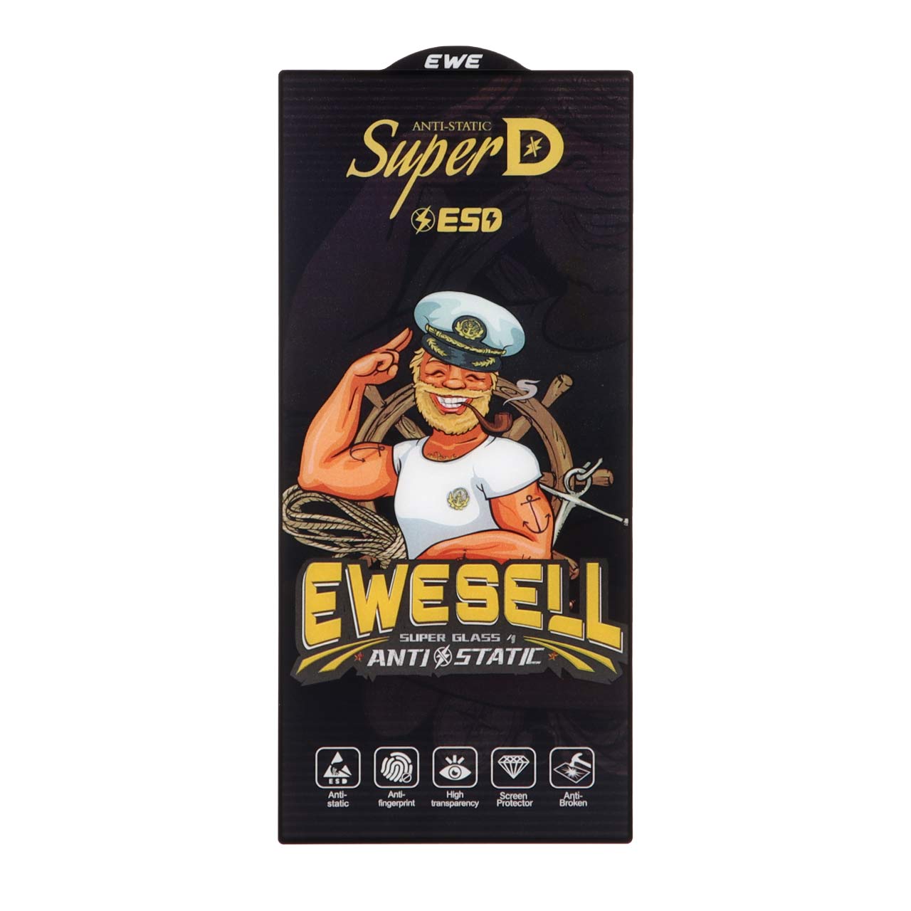 محافظ صفحه نمایش شیشه ای فول کاور Ewesell Super D ESD مناسب برای سامسونگ S24 اولترا