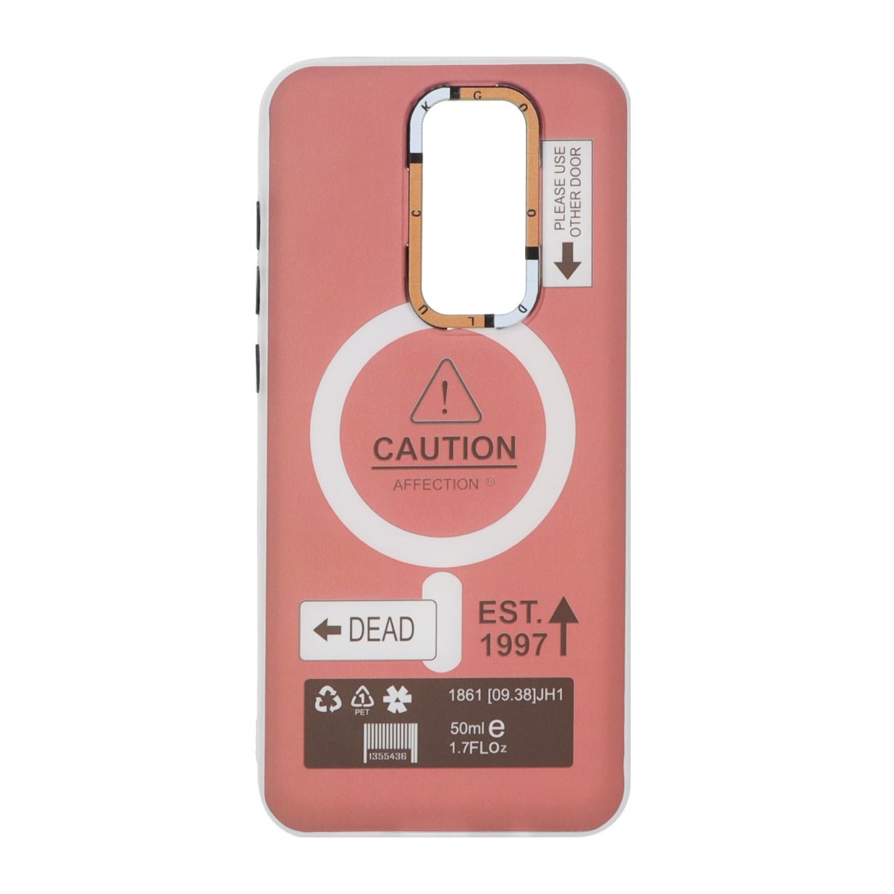 قاب طرح Caution دور مات مگ سیف مناسب برای شیائومی ردمی نوت 8 پرو