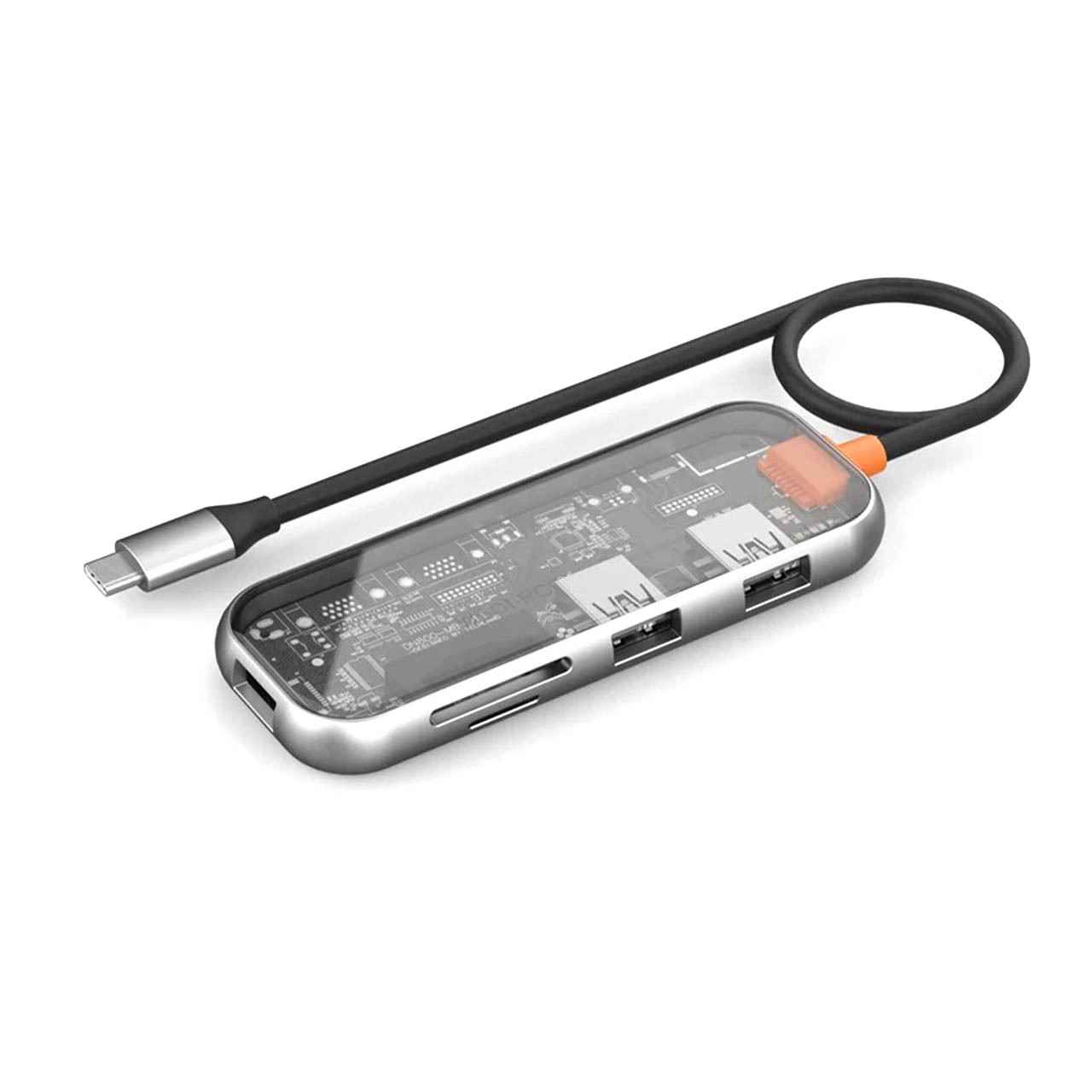 هاب 5 پورت Wiwu Type-C مدل CB005 خاکستری