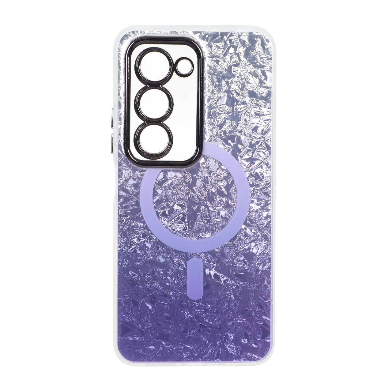 قاب طرح ice مگ سیف دور مات لنز شفاف یاسی مناسب برای شیائومی ردمی ۱۵ 4G