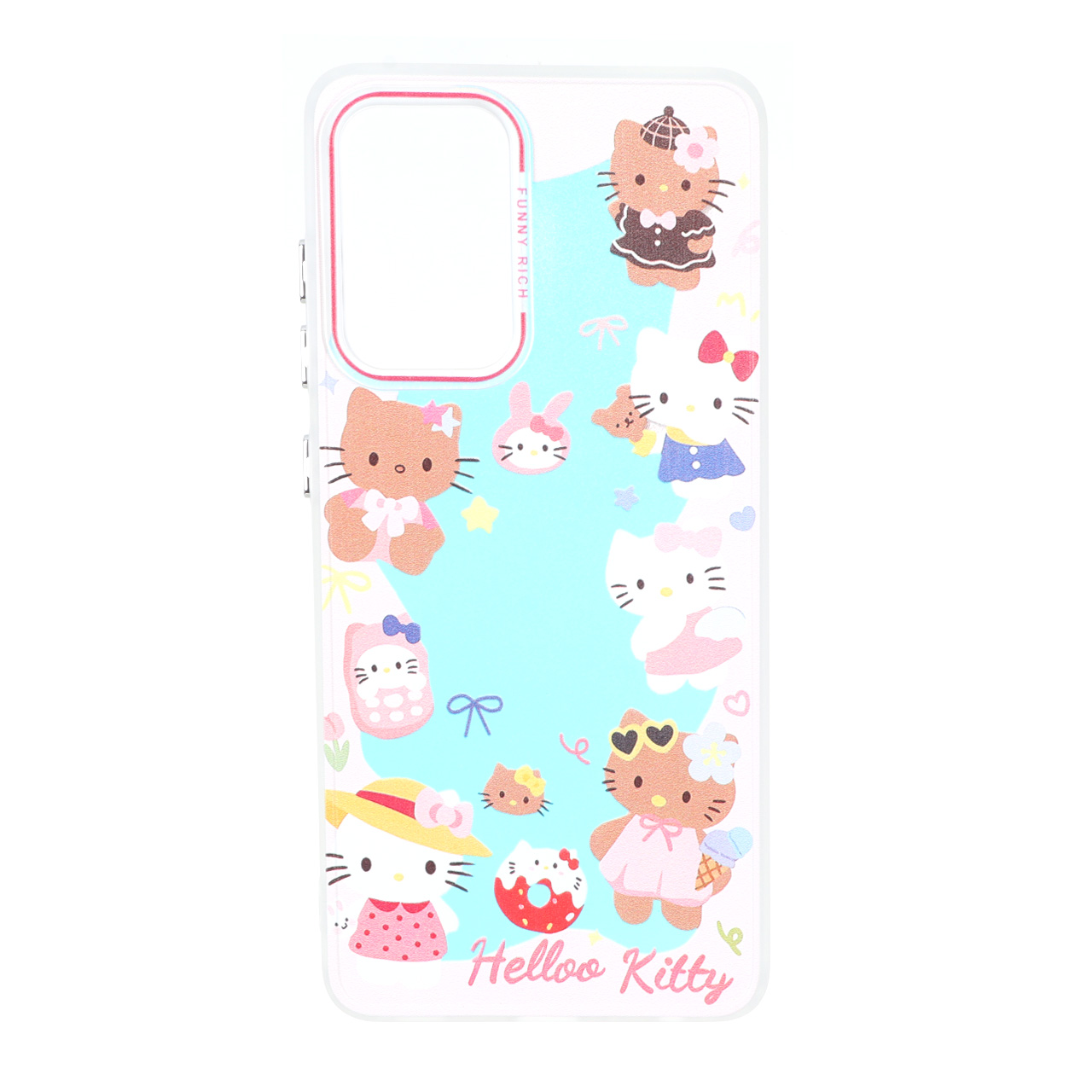 قاب هولوگرامی Funnyrich طرح Hello Kitty دور مات مناسب برای سامسونگ گلکسی A52 و A52s