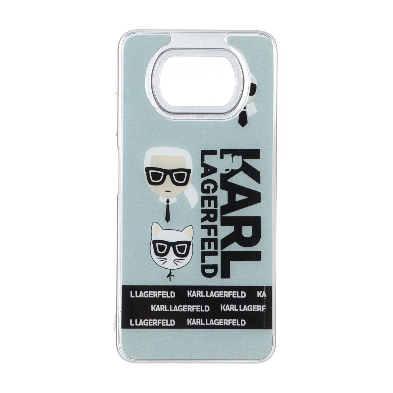قاب طرح کارل لاگرفلد با حلقه سیلور مناسب برای شیائومی پوکو X3 / پوکو X3 پرو / پوکو X3 NFC